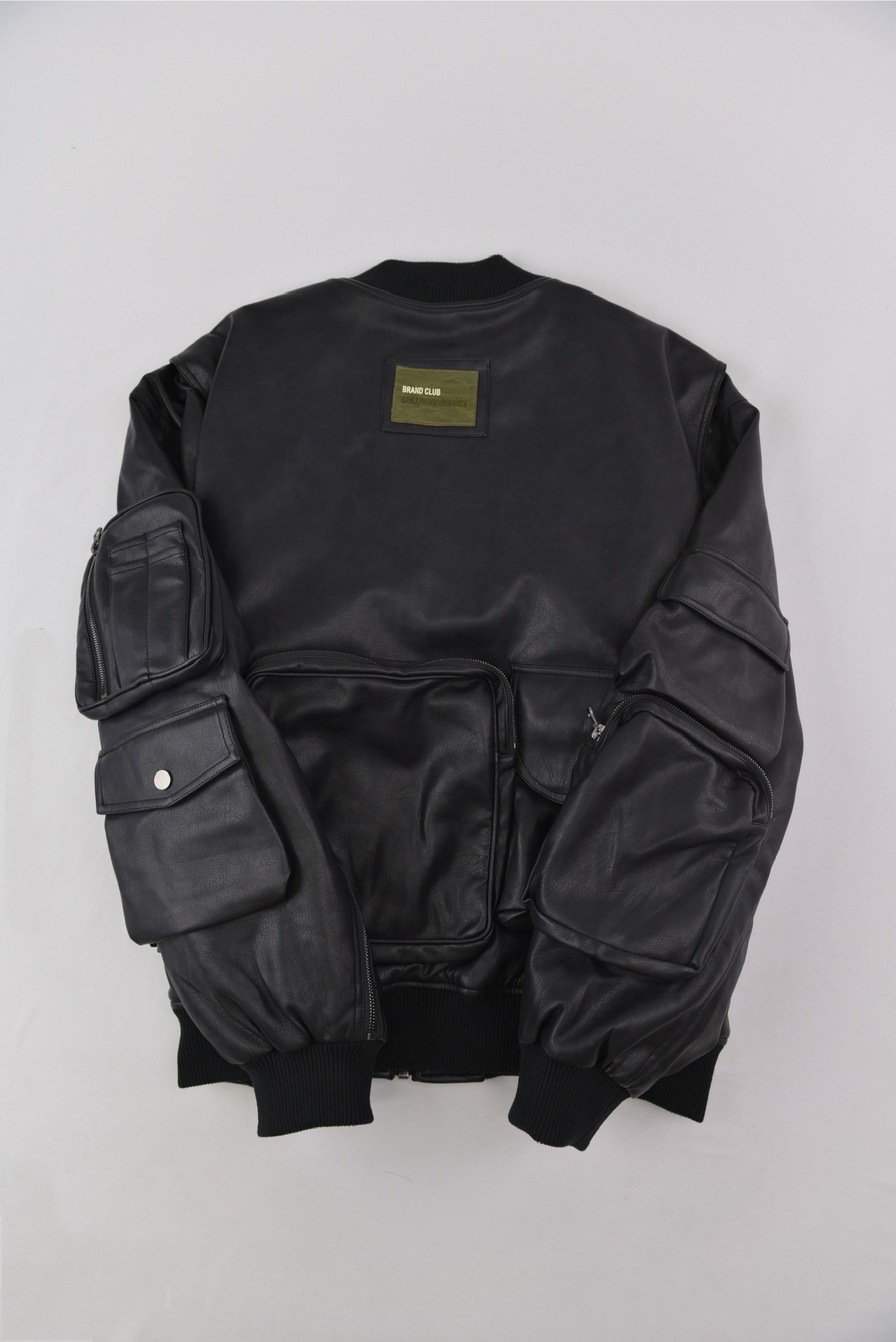 KURORO マルチポケット レザーボンバージャケット　Black サイズ: M