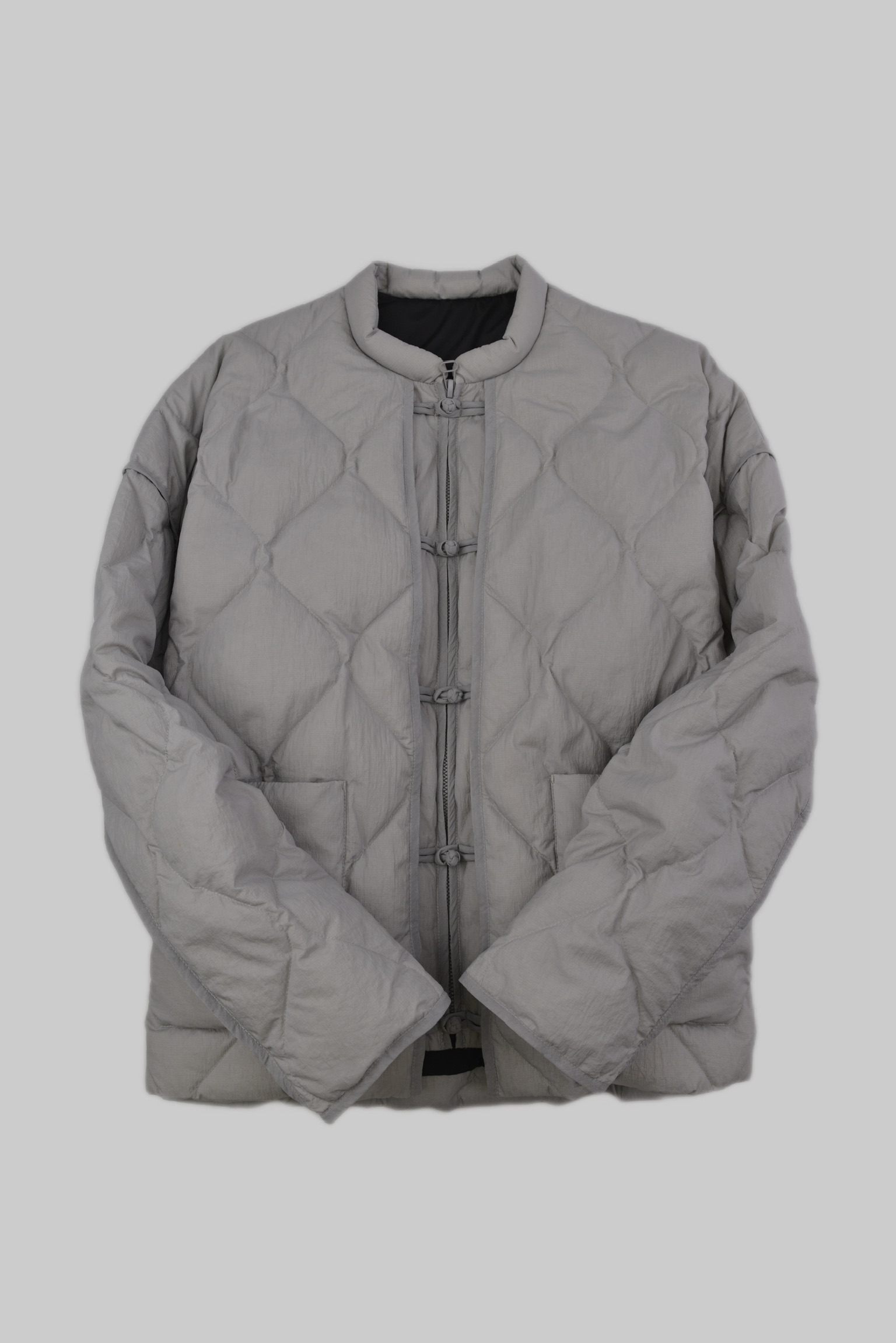 KURORO Quilted Chinese Button Down Jacket / キルティングチャイナボタンダウンジャケット