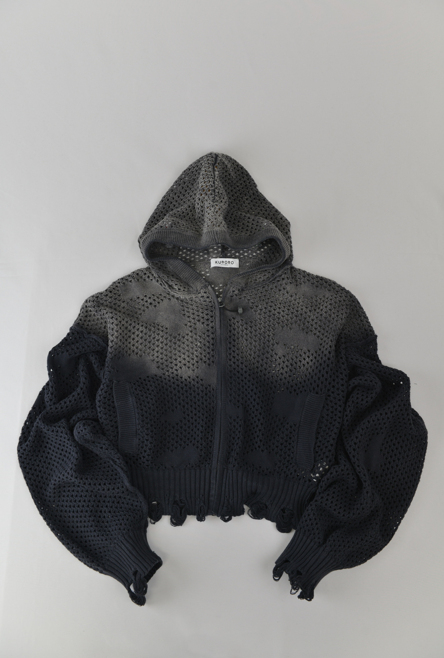 メッシュニットパーカー