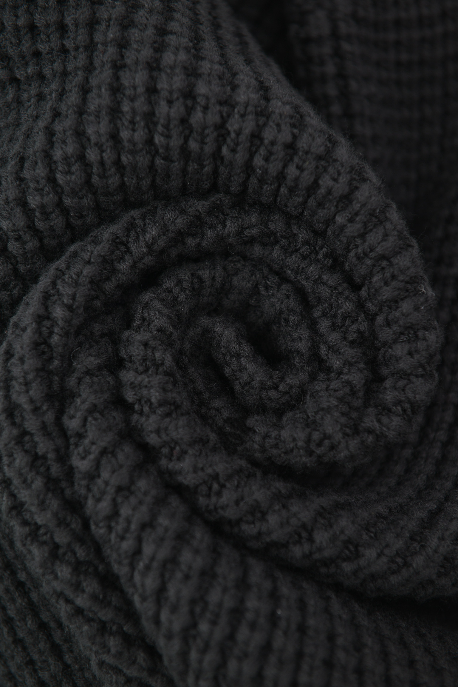 KURORO HEAVY WAFFLE HIGH-NECK KNIT / （ヘビー ワッフル ハイネック ニット） Black サイズ: L