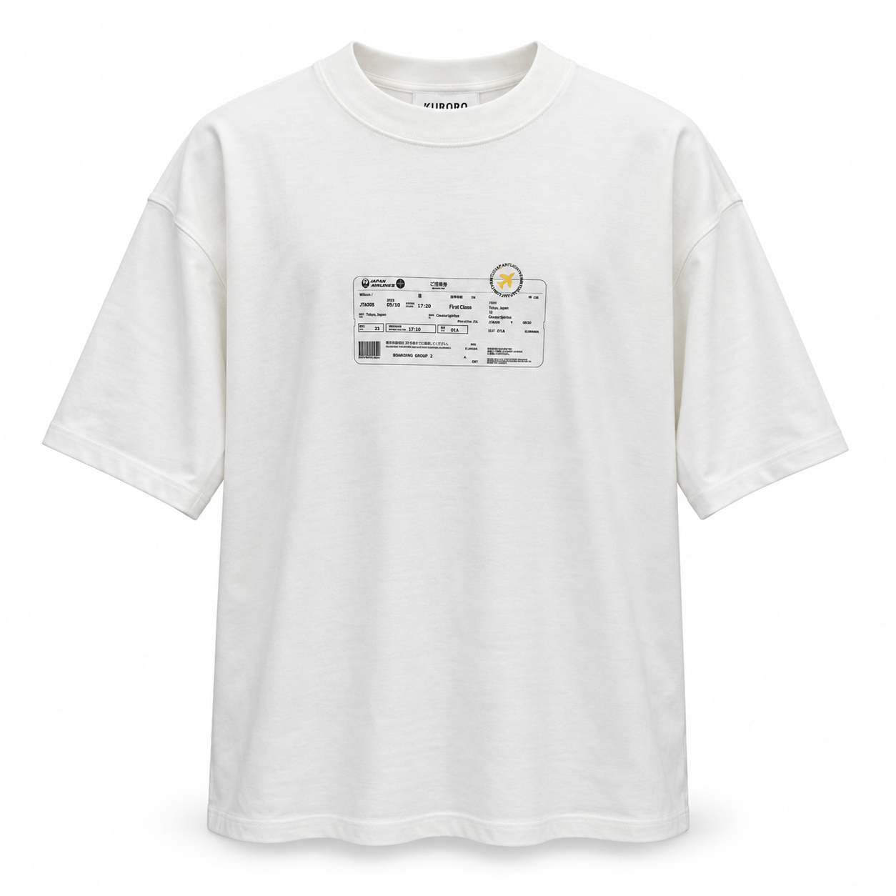 ボーディングパス オーバーサイズTシャツ　ホワイト サイズ: S