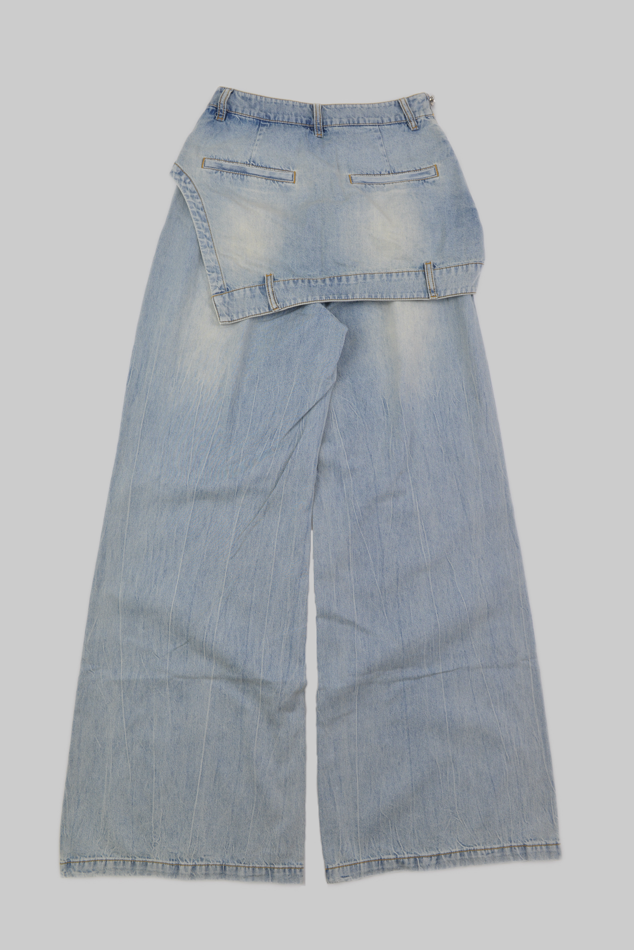 KURORO レディース レイヤードラップ ワイドデニムパンツ サイズ: S