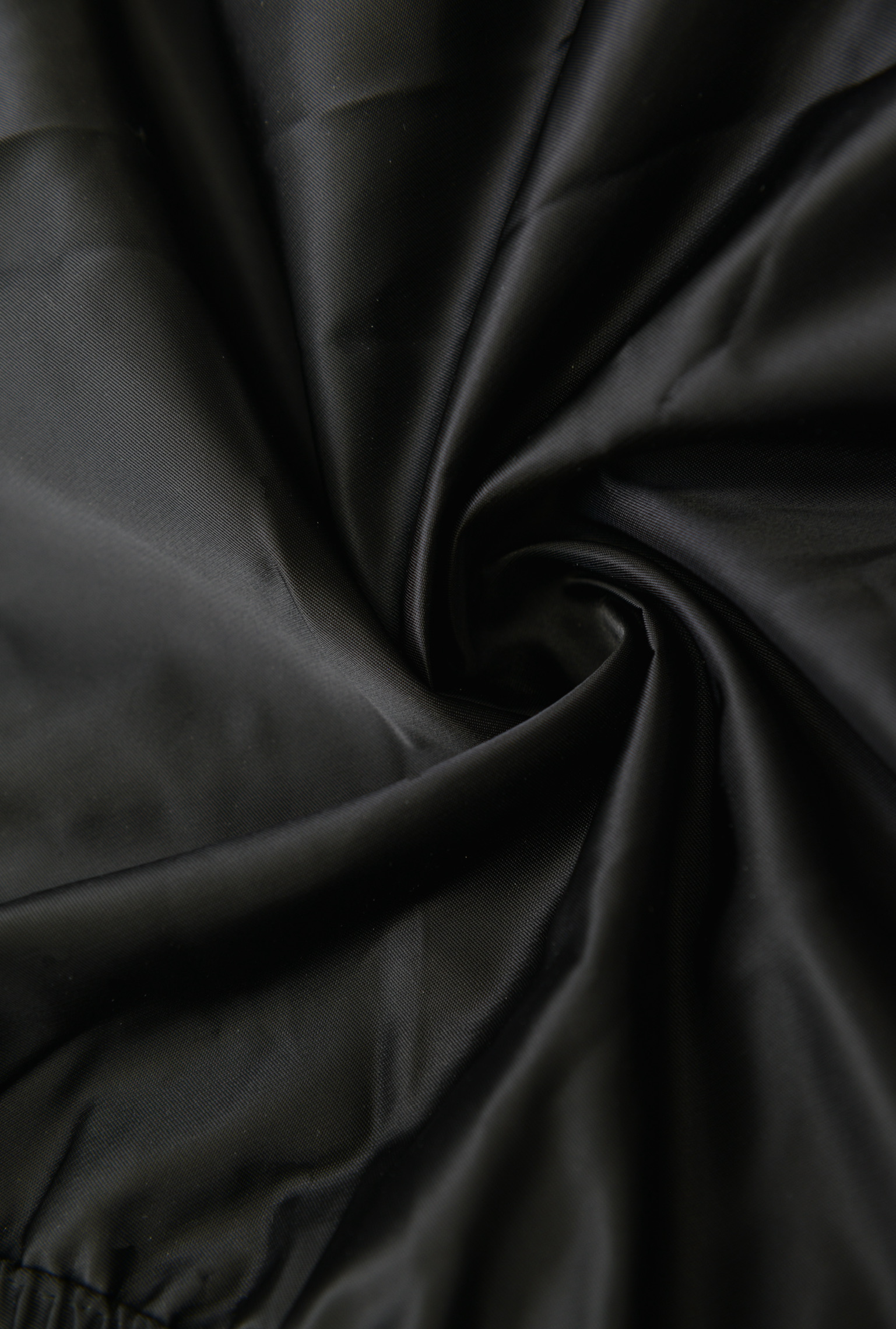 レイヤードフーディ MA-1ジャケット　BLACK × BLACK HOOD サイズ: 2XL