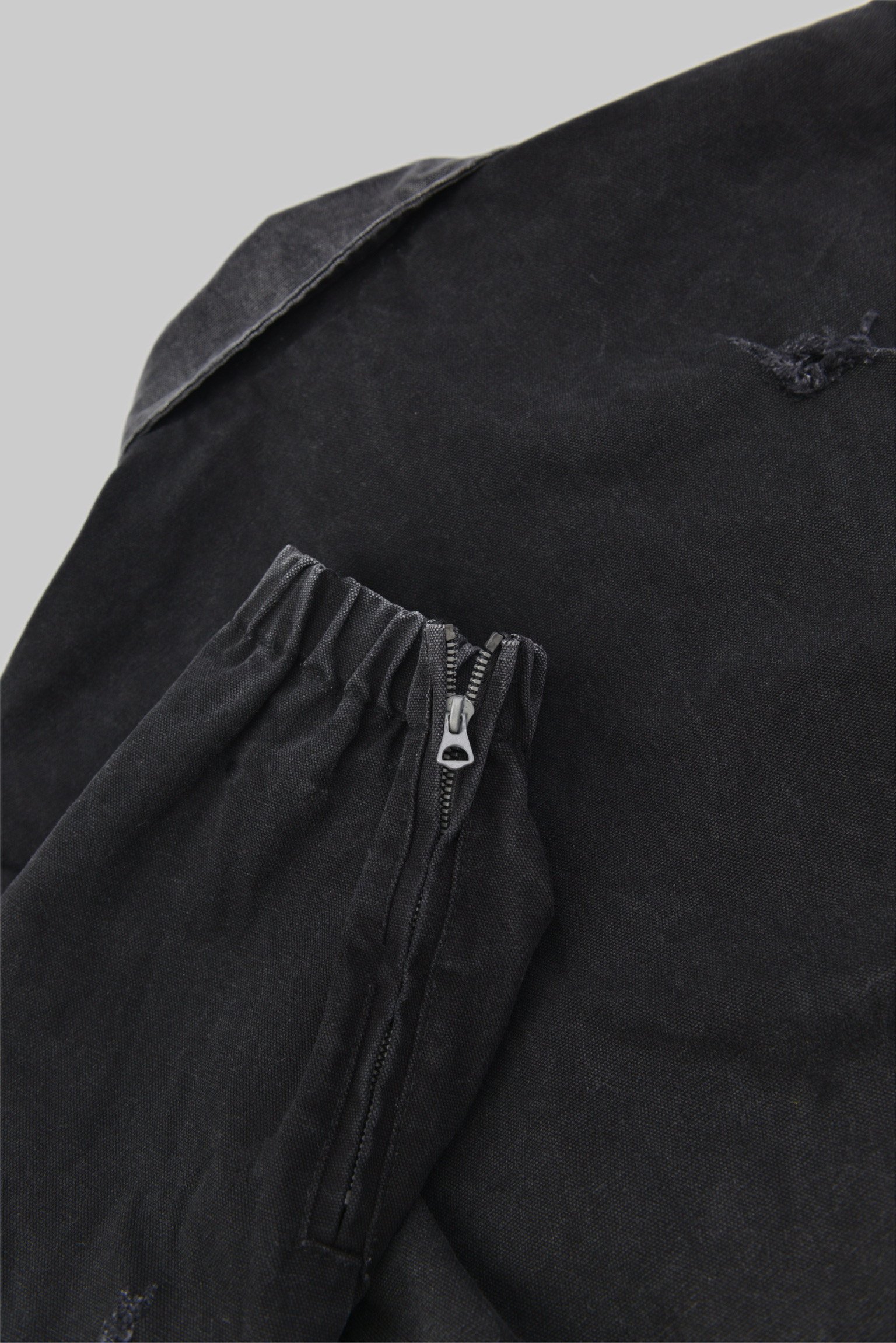 ヴィンテージウォッシュ・ブラックミリタリーボンバージャケット サイズ: M