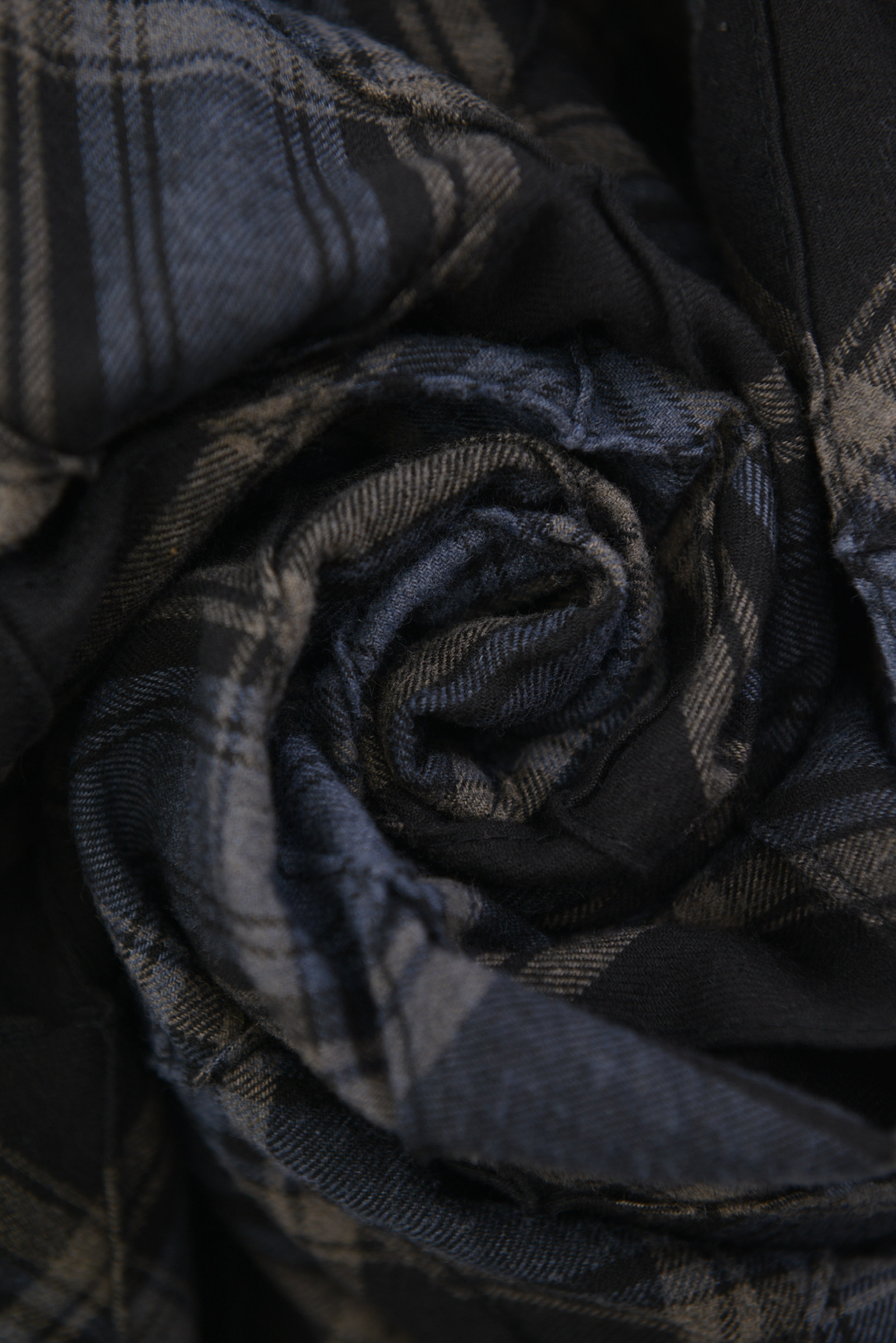 KURORO チェックキルティングフードダウンシャツジャケット / KURORO Quilted Check Hooded Down Shirt Jacket サイズ: M