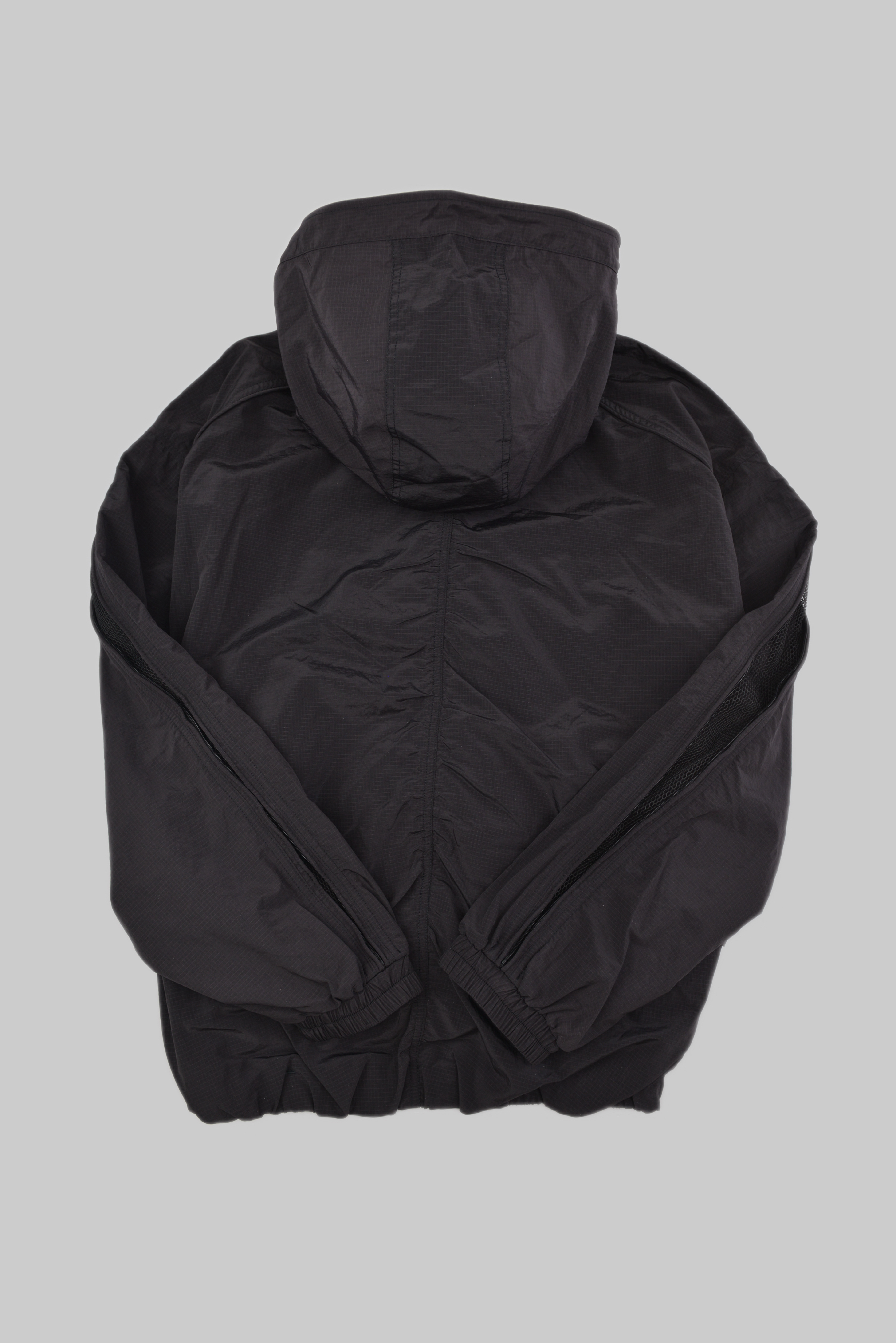 シースルースリーブ ジップフーディ サイズ: M