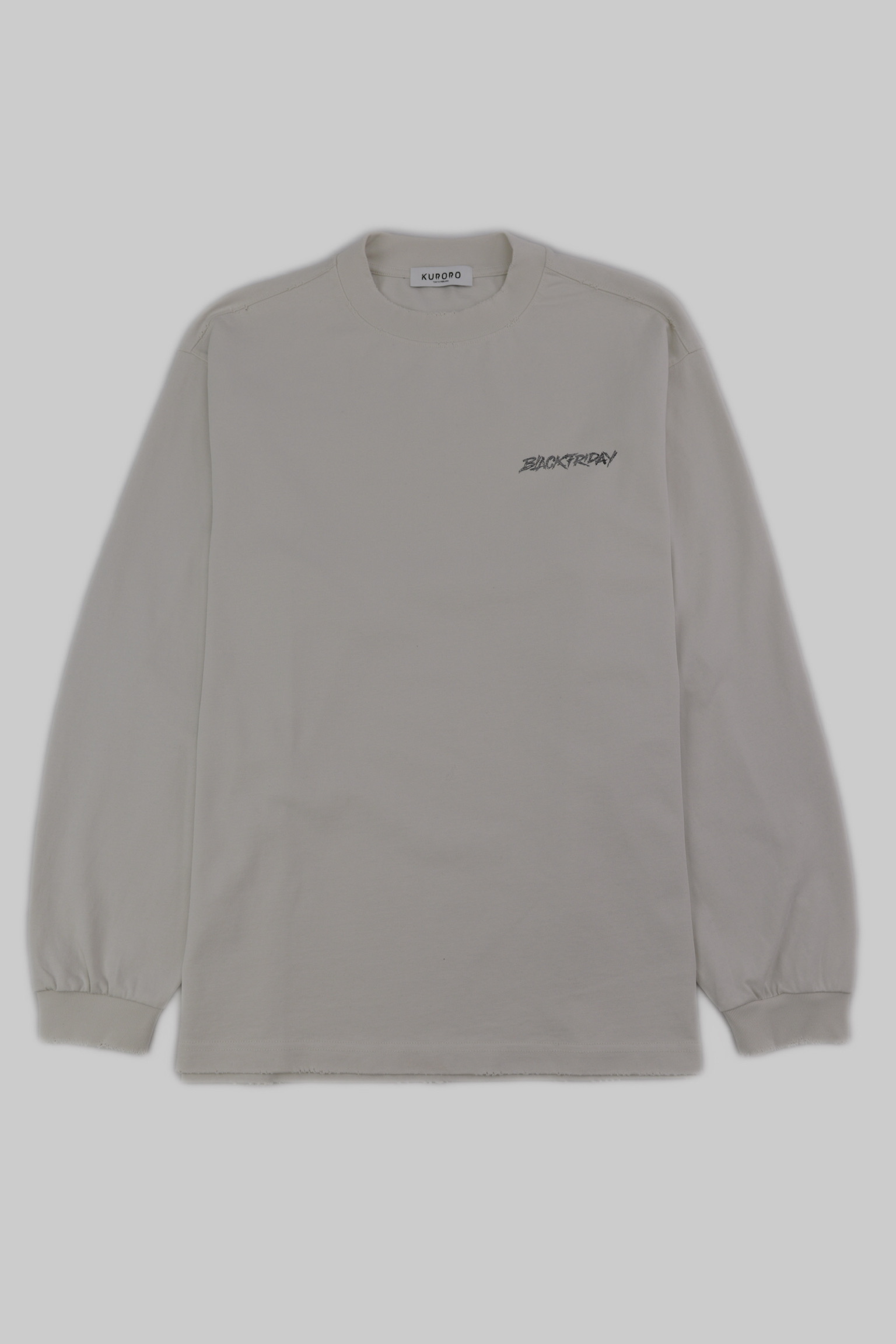 BLACK FRIDAY ロゴプリント ロングスリーブTシャツ　ホワイト