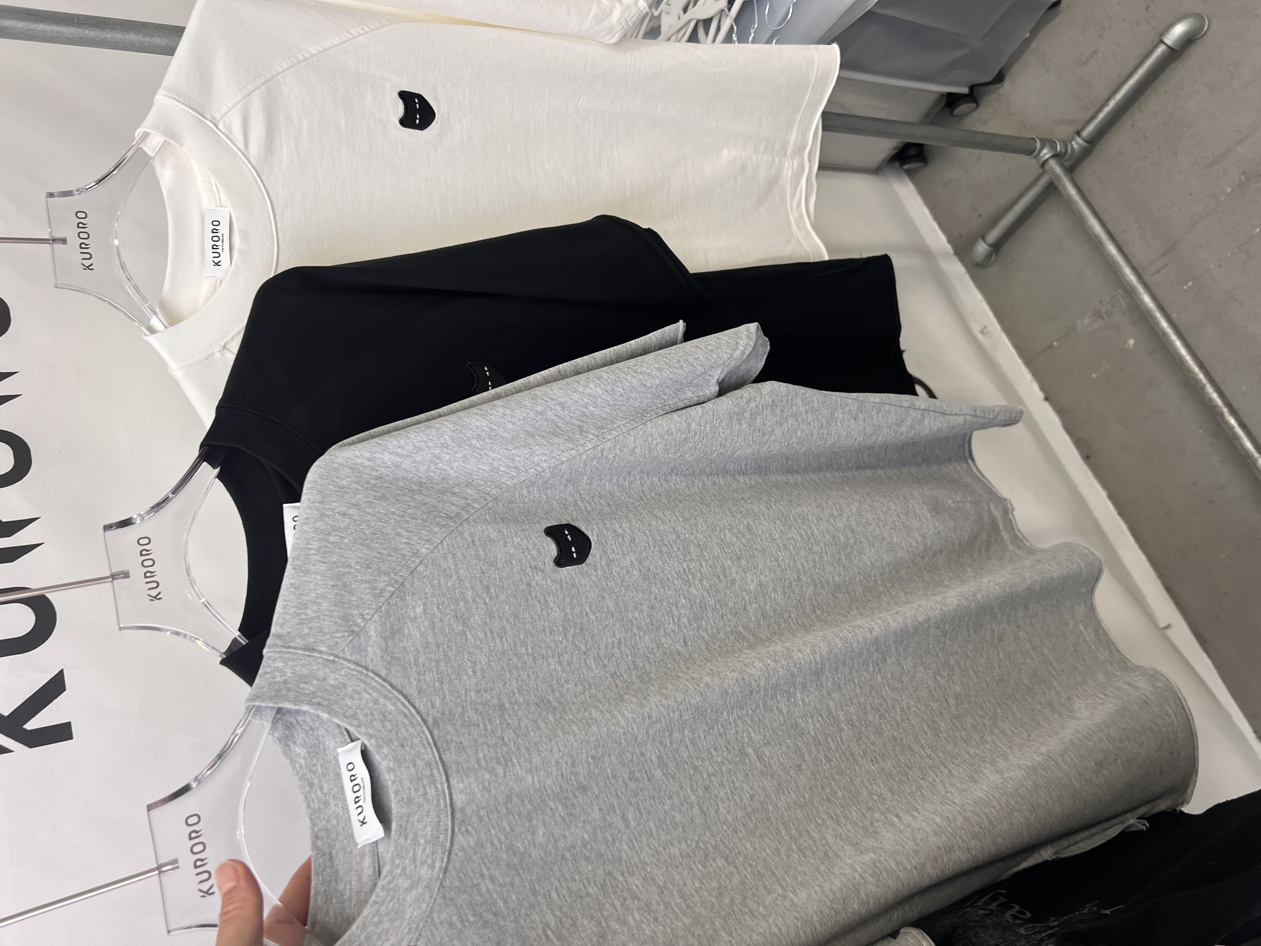 KURORO ワンポイントラグランTee　    GRAY