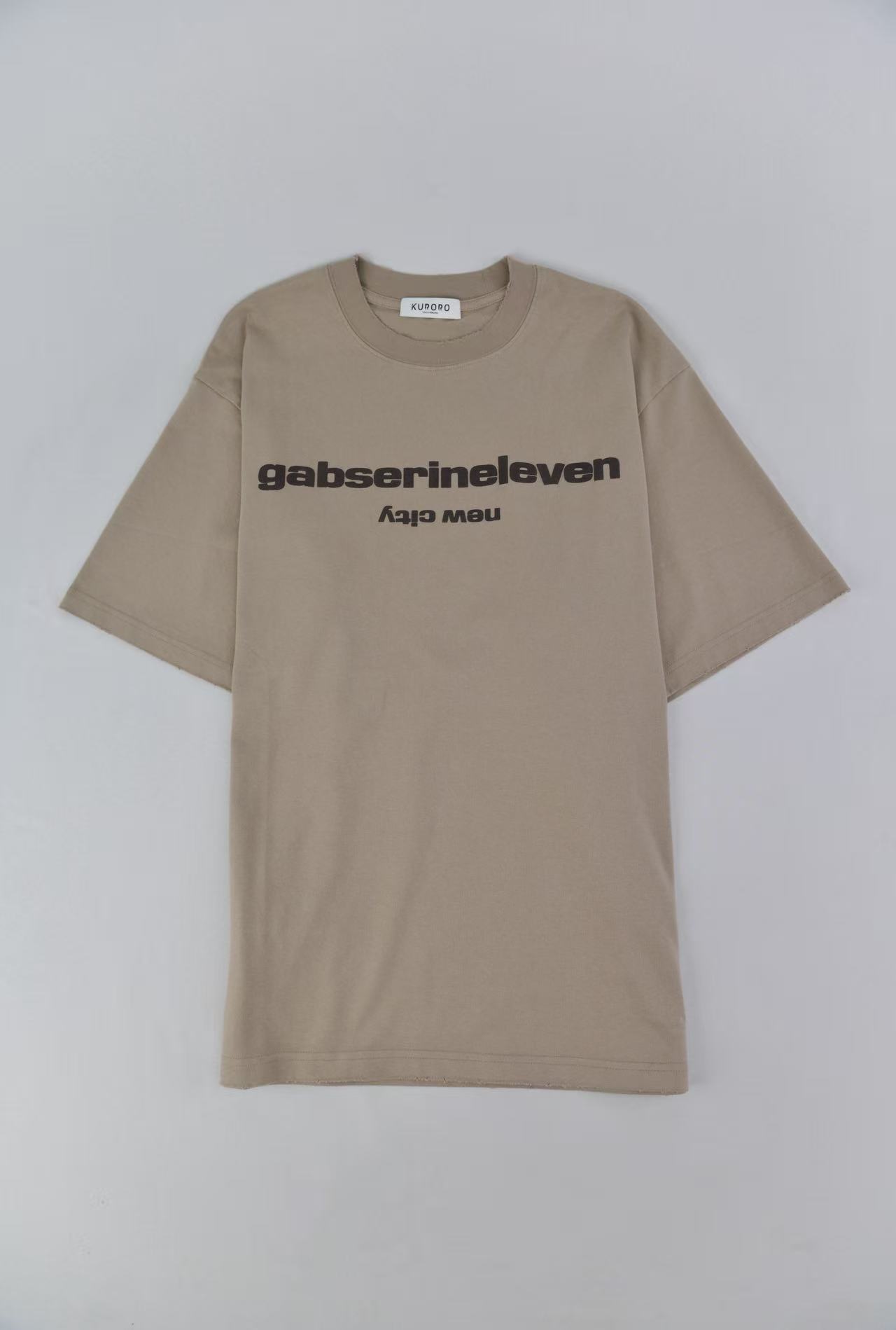 gabserineleven New City ロゴTシャツ / グレージュ サイズ: L