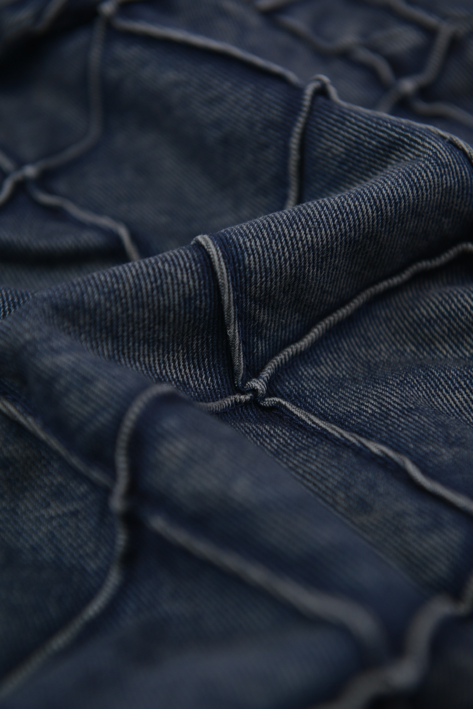 KURORO Quilted Denim Down Shirt Jacket（キルティングデニムダウンシャツジャケット）　Vintage Blue（ヴィンテージブルー） サイズ: M