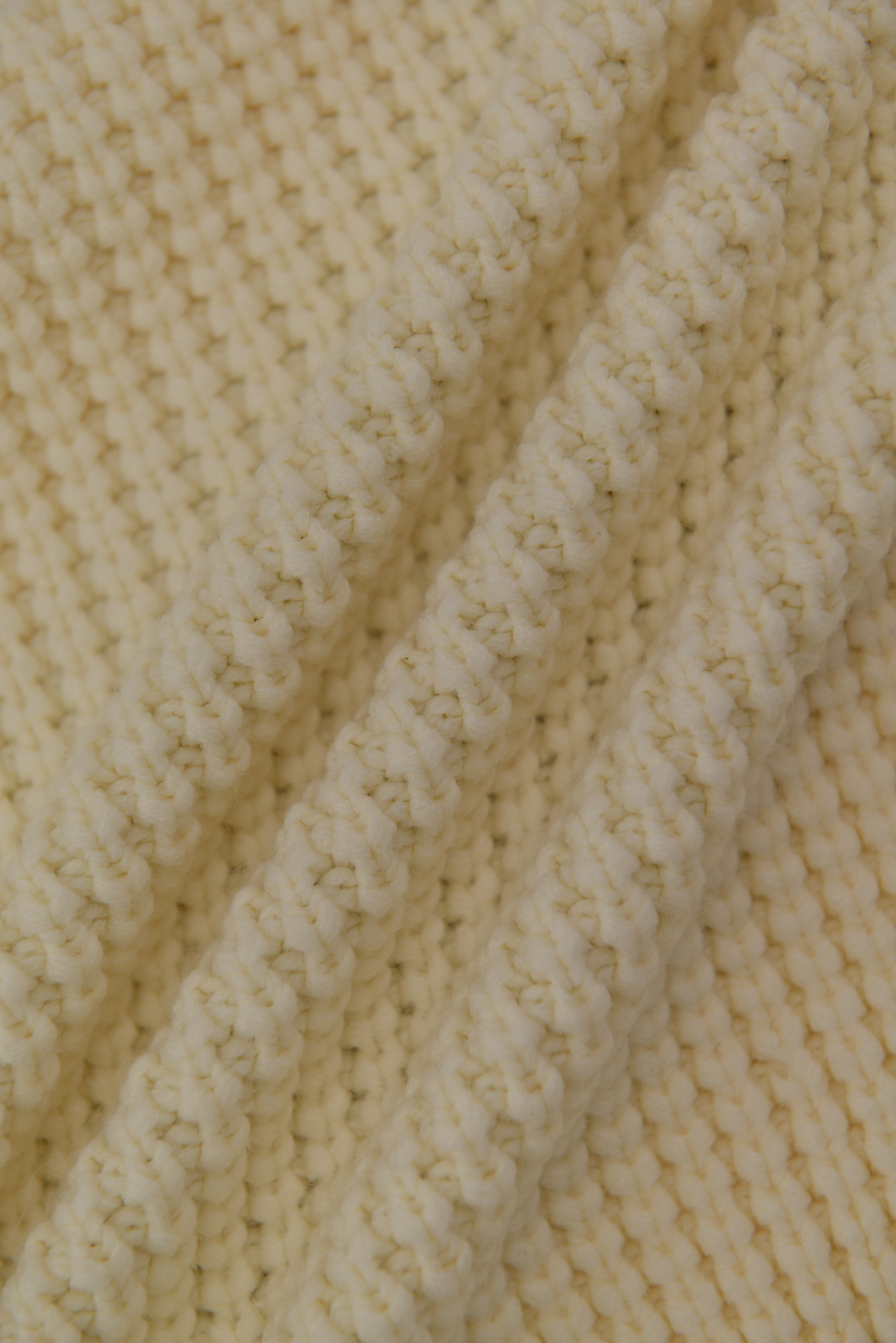KURORO HEAVY WAFFLE HIGH-NECK KNIT / （ヘビー ワッフル ハイネック ニット） Ivory サイズ: L