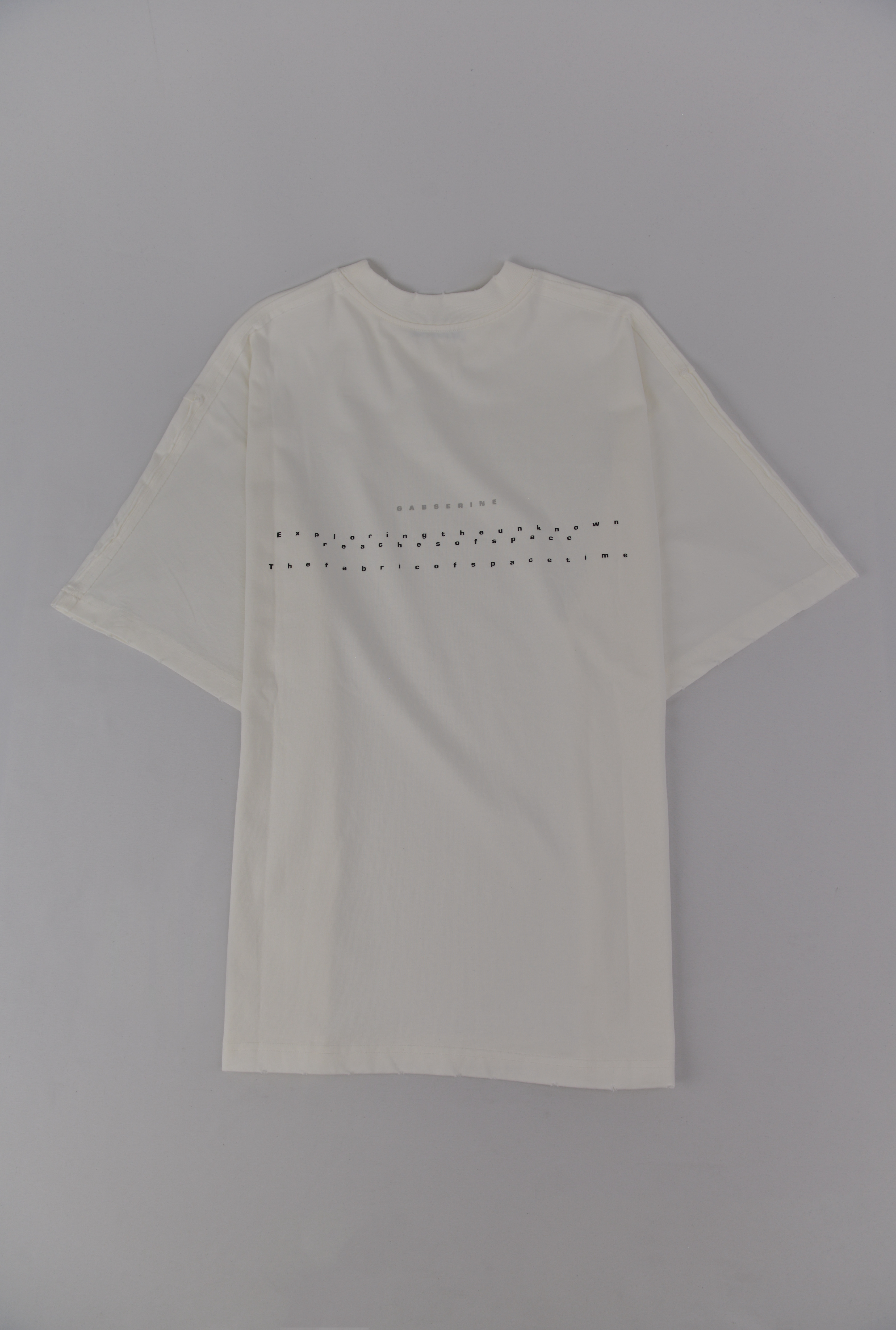 GASSERINE ピグメントウォッシュドロゴTシャツ　ホワイト サイズ: L
