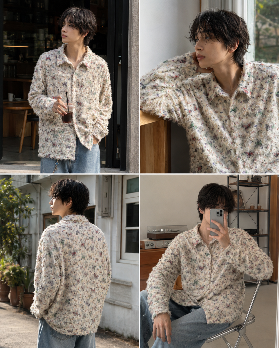 KURORO Butterfly Shaggy Shirt  バタフライ シャギー シャツ サイズ: M