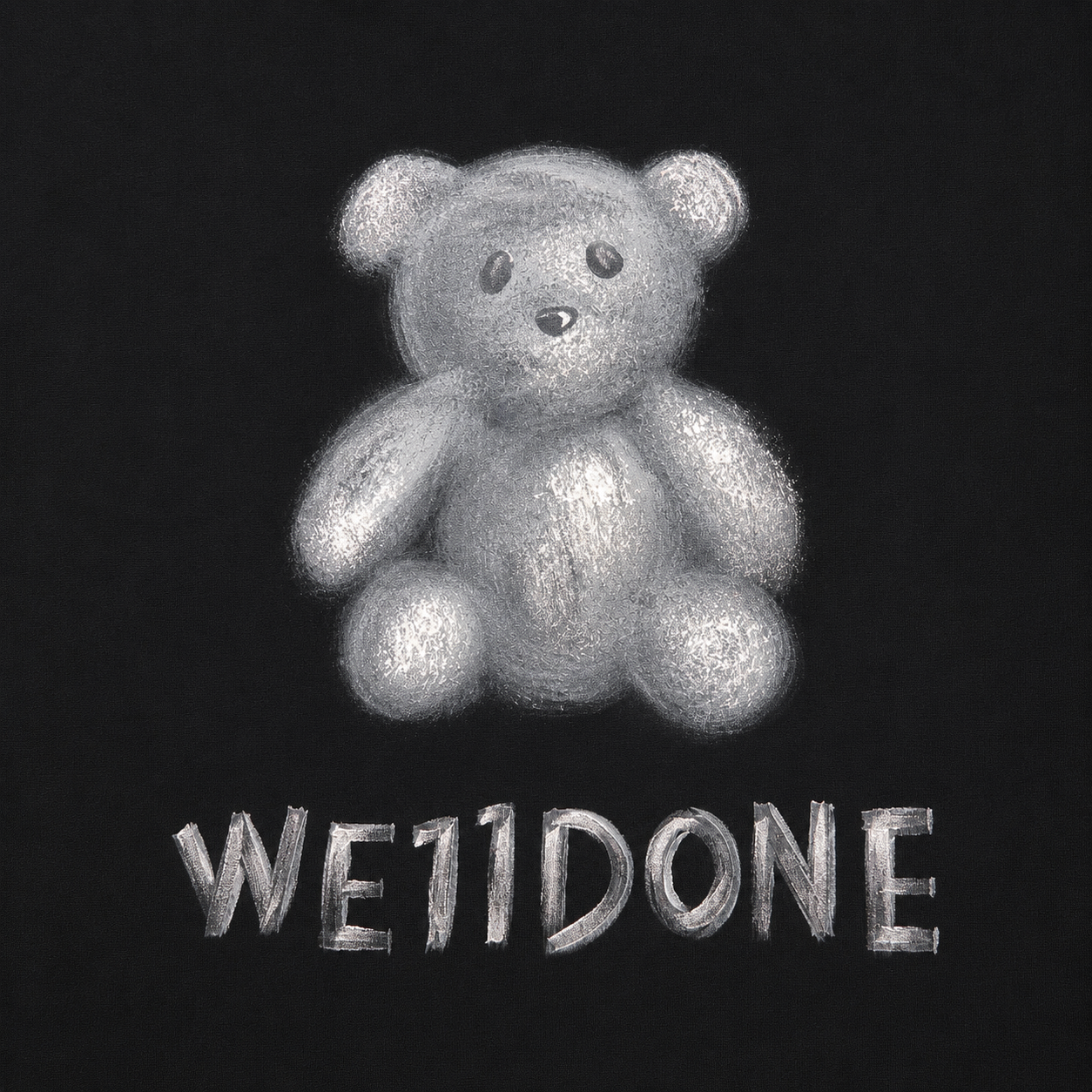 DISTRESSED TEDDY GRAPHIC L/S TEE ディストレスド テディ グラフィック ロングスリーブTシャツ　Black サイズ: M