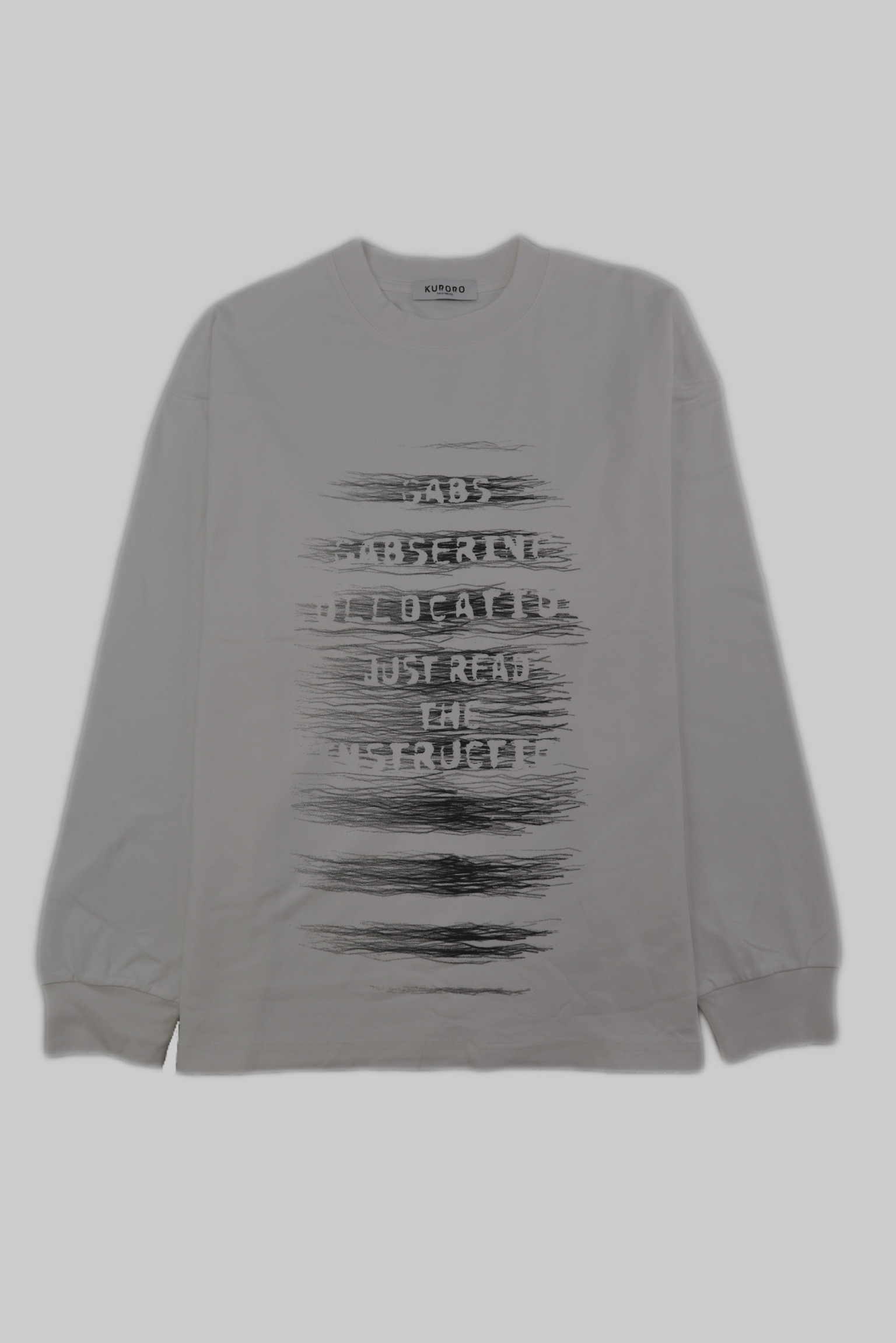 INSTRUCTIVE DISTORTION LONG SLEEVE（インストラクティブ ディストーション ロングスリーブ）　ホワイト