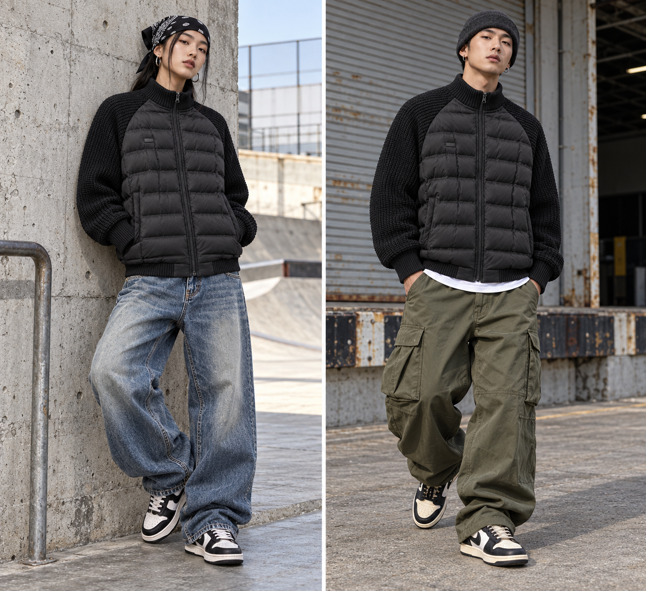 KURORO フューズ ニットダウンブルゾン ブラック サイズ: M