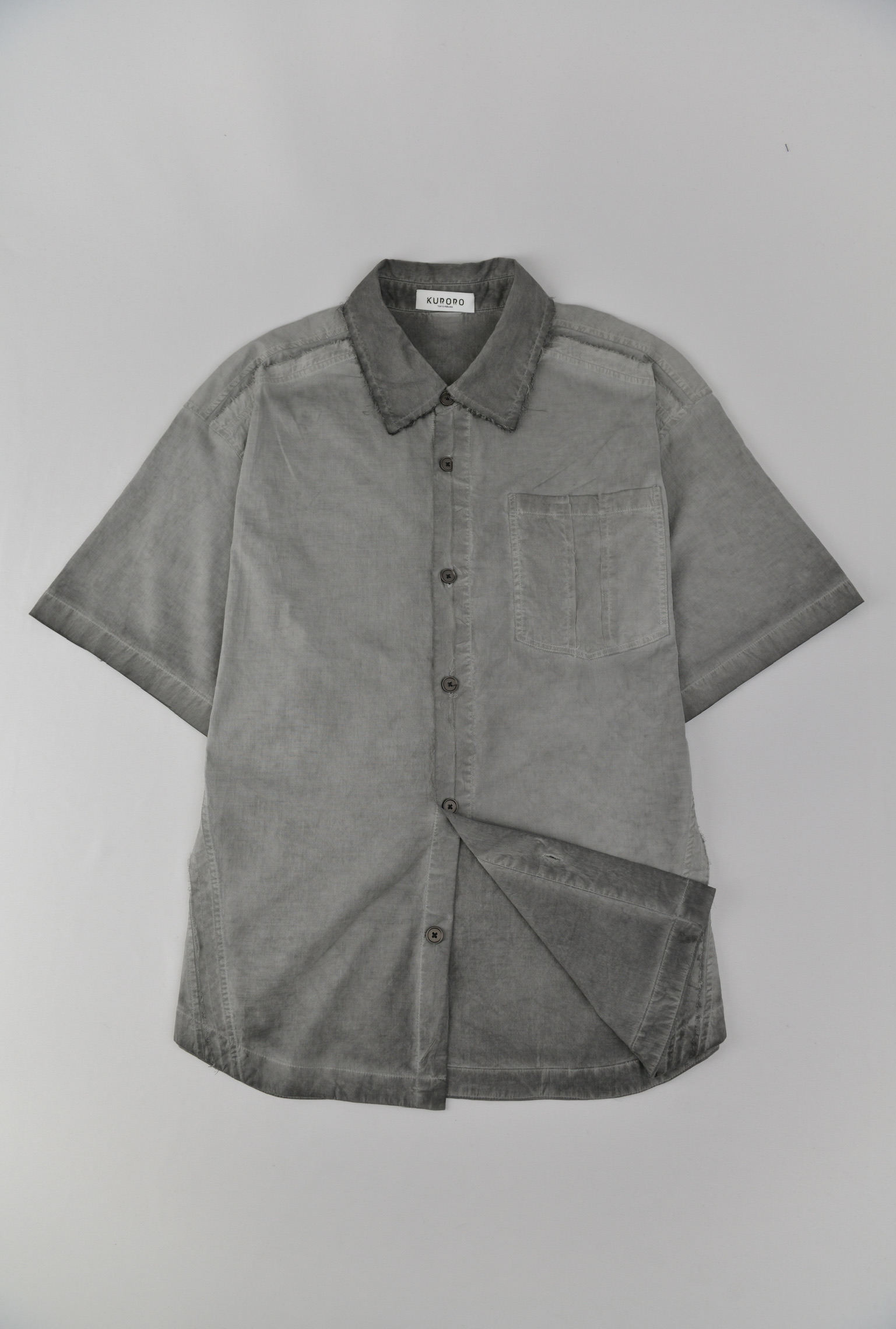 デニムシャツ　グレー