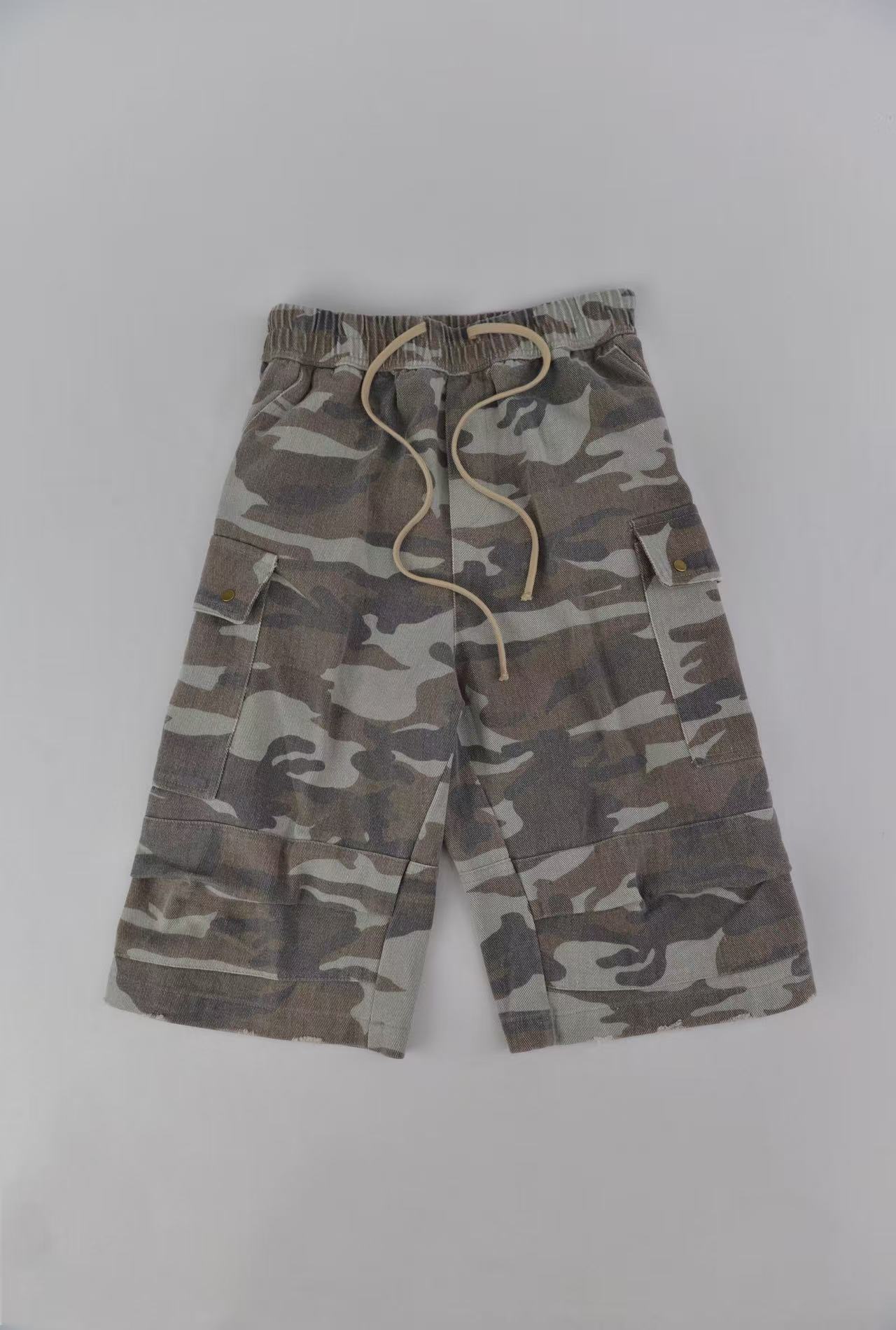 【ヴィンテージ迷彩】ミリタリーカーゴショーツ 