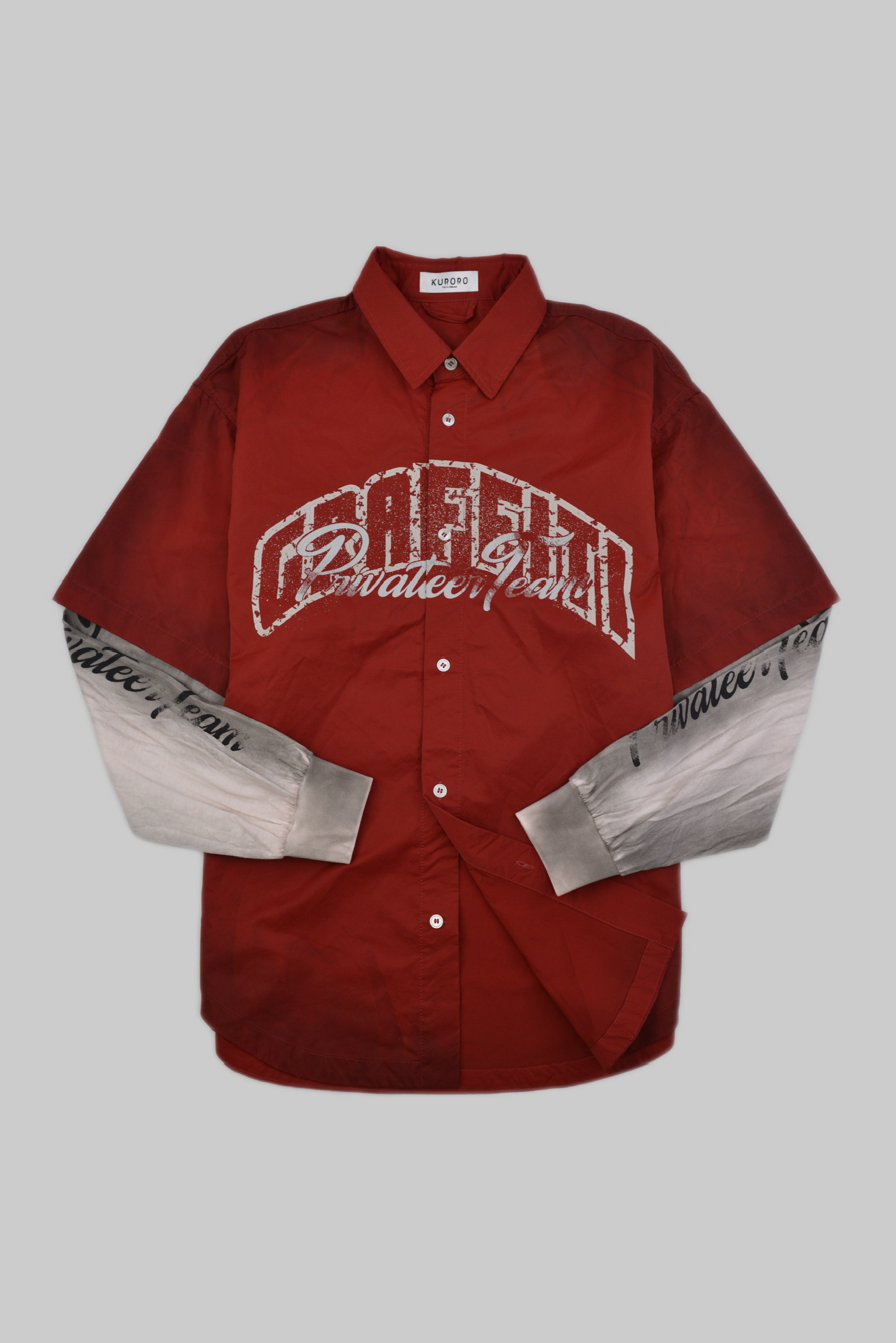 Vintage Layered Script Shirt （ヴィンテージ レイヤード スクリプト シャツ）　    Crimson Red（レッド）