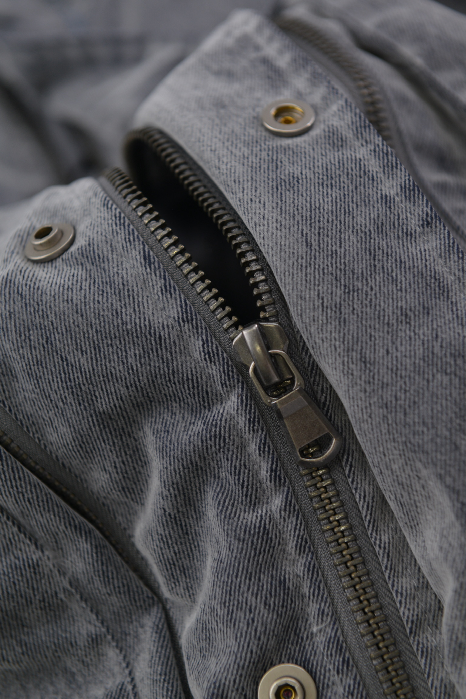 KURORO Vintage Wash Denim Flight Jacket / ヴィンテージウォッシュ デニムフライトジャケット　ヴィンテージブルー サイズ: 3XL