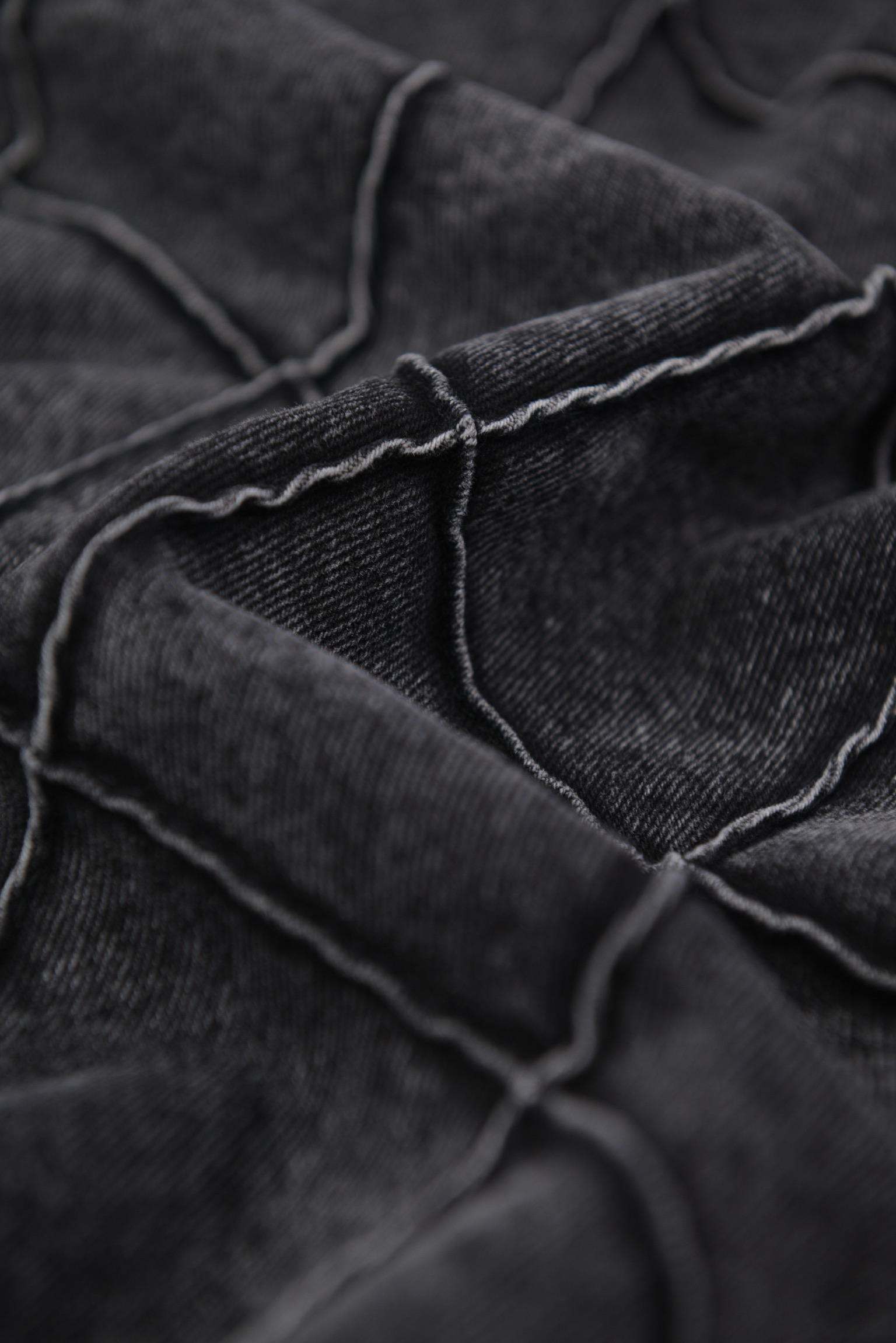 KURORO Quilted Denim Down Shirt Jacket（キルティングデニムダウンシャツジャケット）Vintage Black（ヴィンテージブラック） サイズ: M