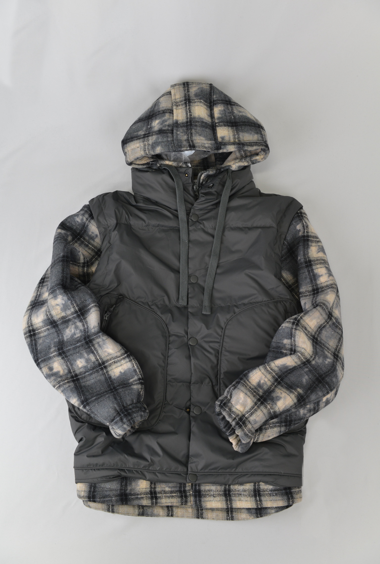 KURORO チェックフュージョンパフジャケット サイズ: L