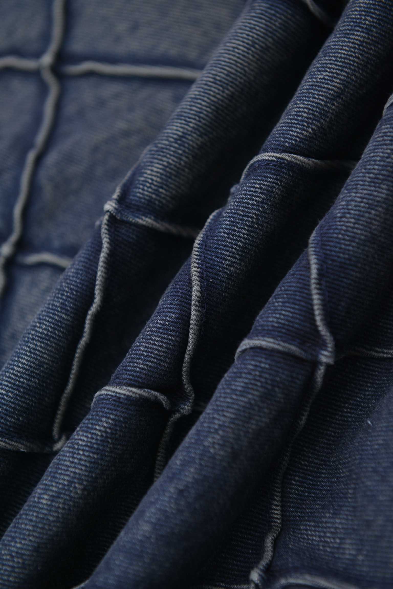 KURORO Quilted Denim Down Shirt Jacket（キルティングデニムダウンシャツジャケット）　Vintage Blue（ヴィンテージブルー） サイズ: M