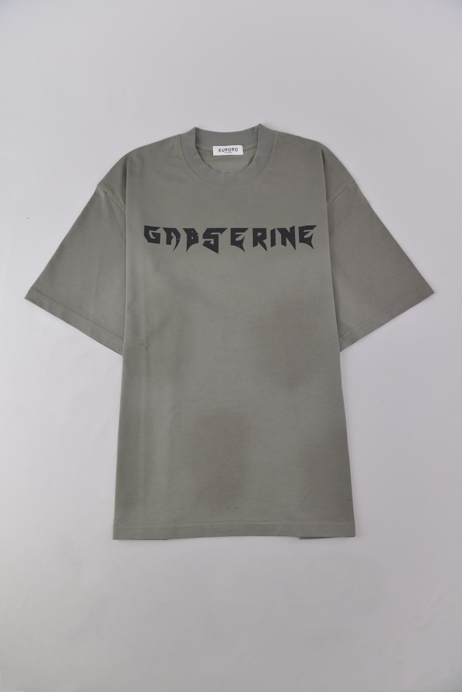 GABSERINE フロント&バックプリント Tシャツ – アーミーグリーン