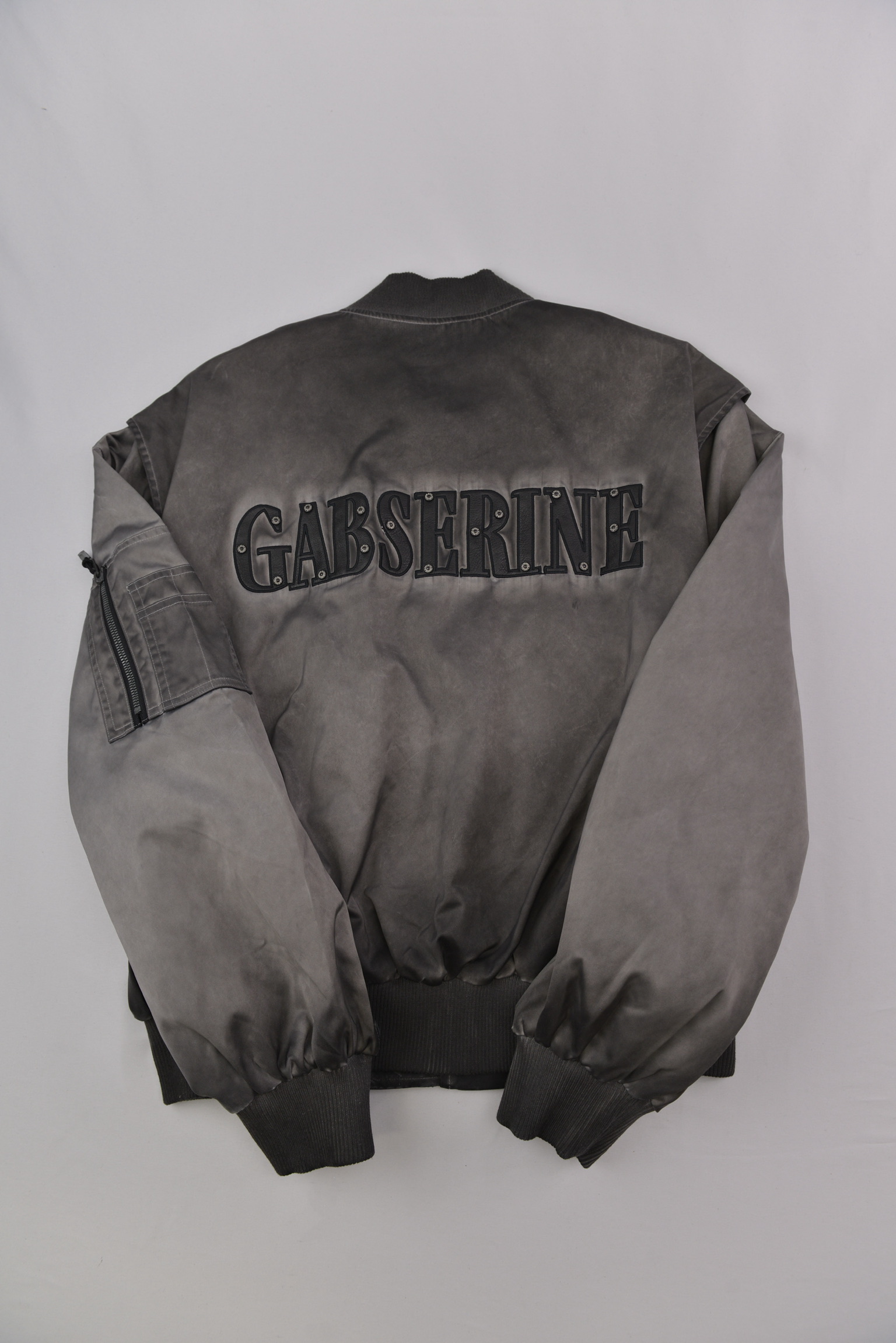 GABSERINE グラデーショングレーMA-1 Bomber Jacket サイズ: M
