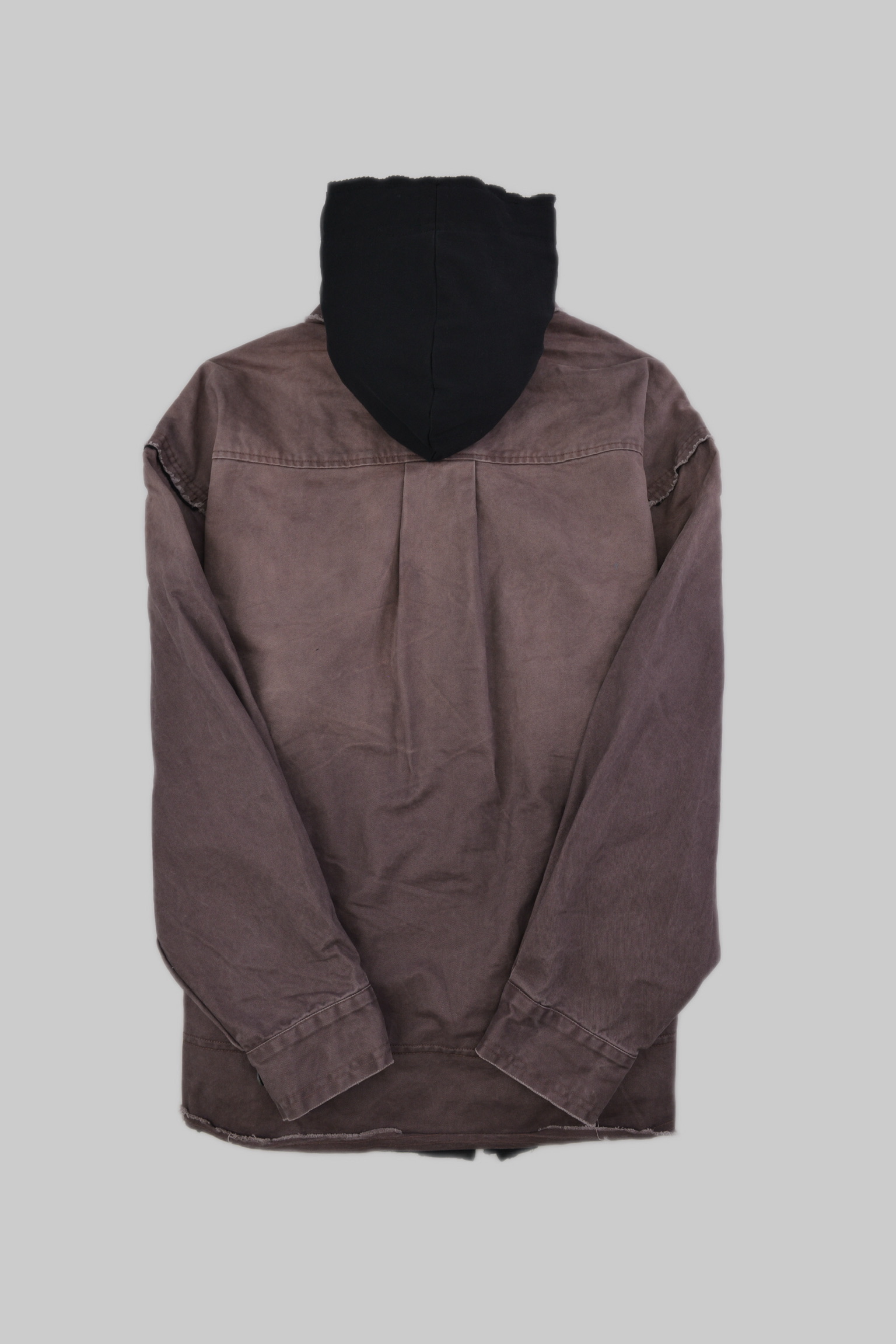 KURORO フェードブラック レイヤードフーディーシャツ　ピンク サイズ: M