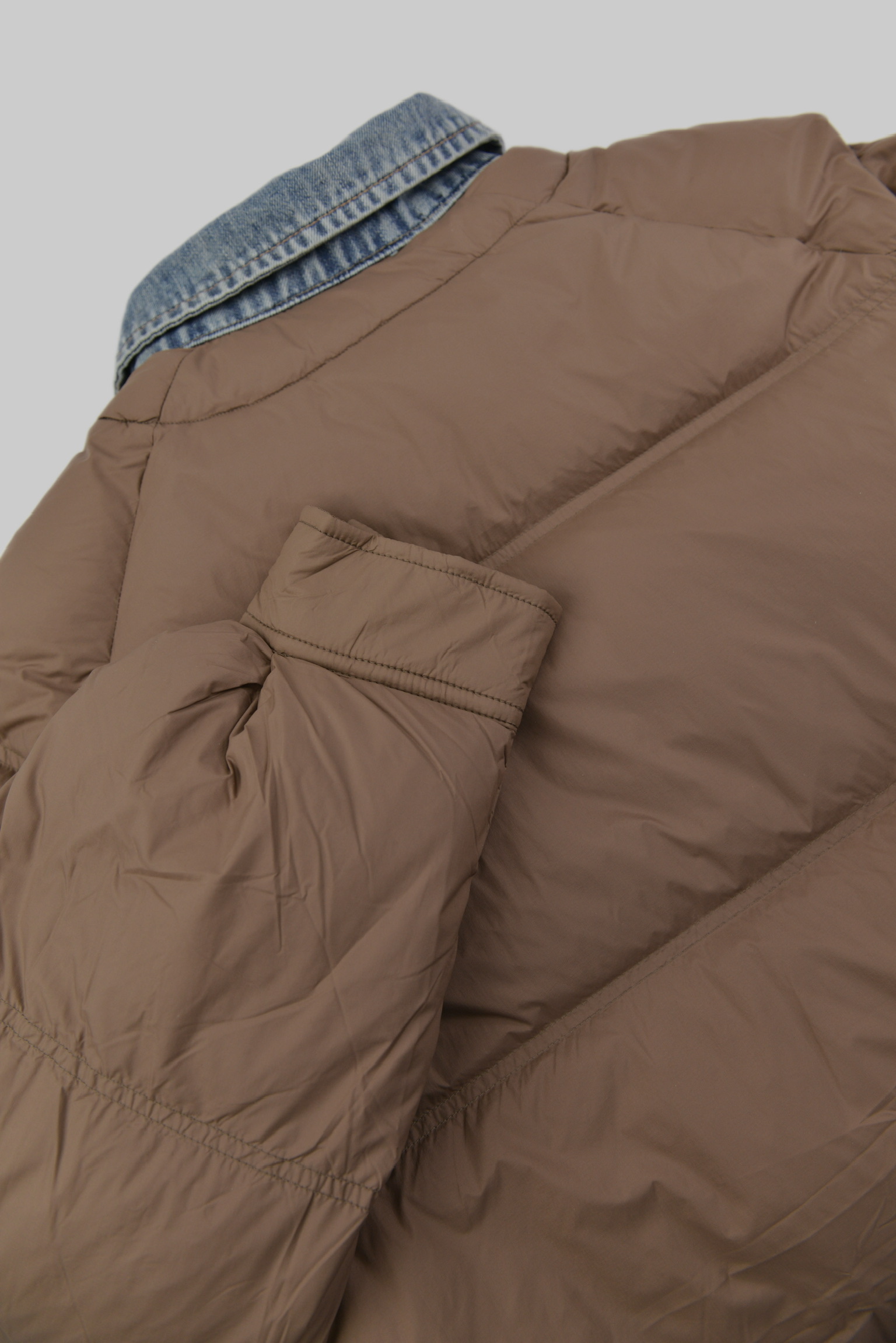 KURORO HYBRID DENIM DOWN JACKET – INDIGO BROWN ハイブリッド デニムダウンジャケット / インディゴブラウン サイズ: M