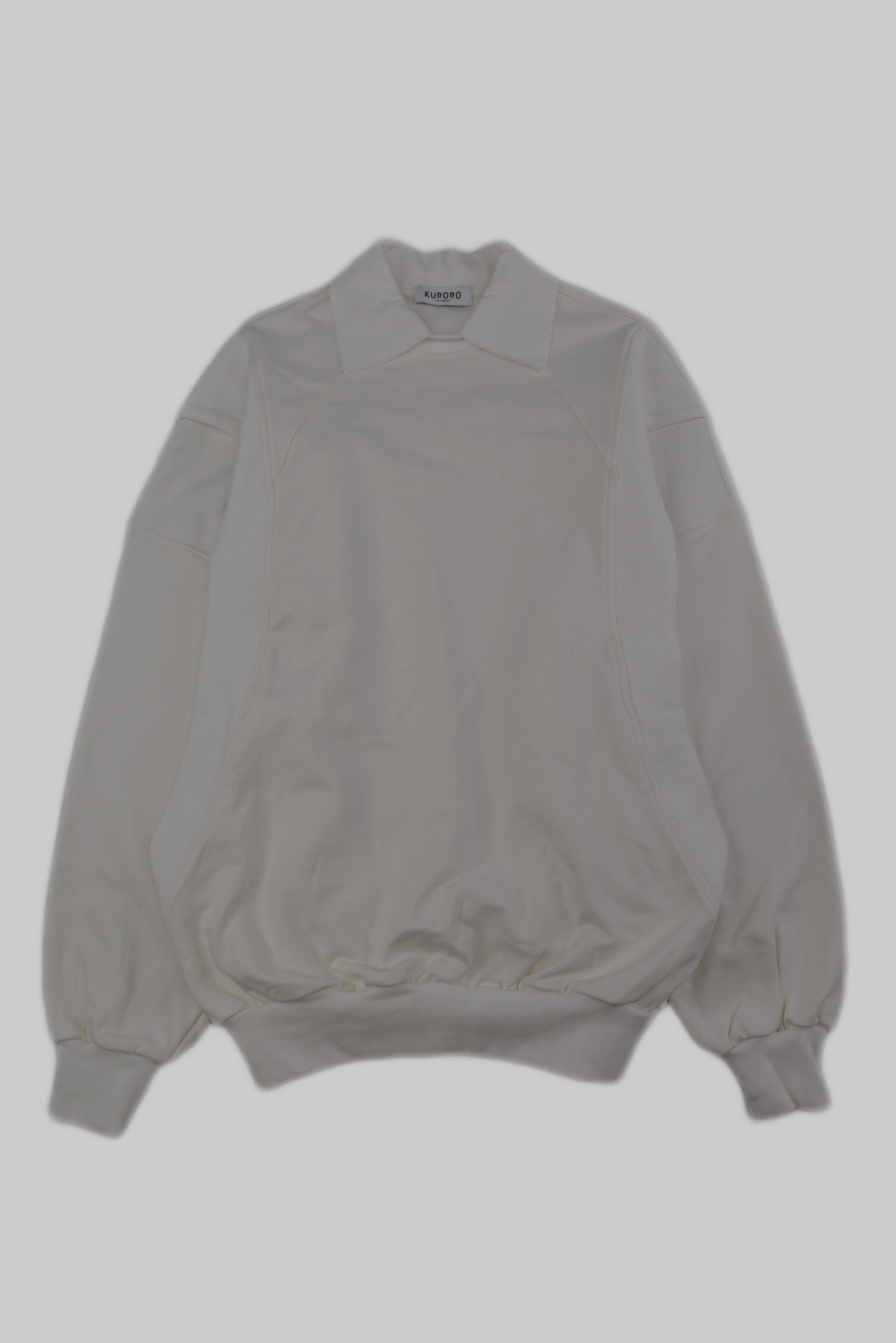 KURORO Layered Collar Sweat Pullover（レイヤードカラースウェットプルオーバー）ホワイト サイズ: S
