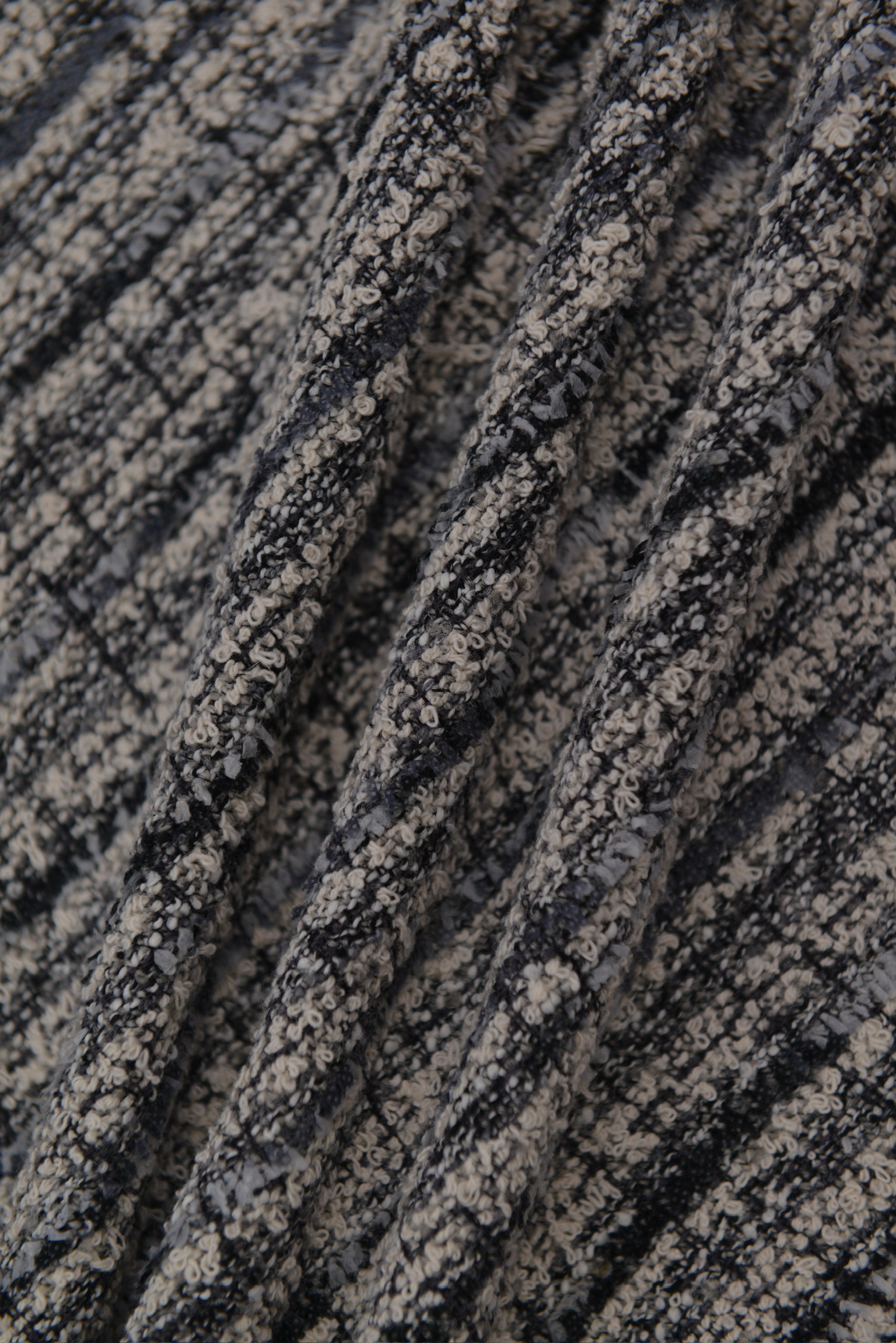 チェックツイードショートジャケット サイズ: XL