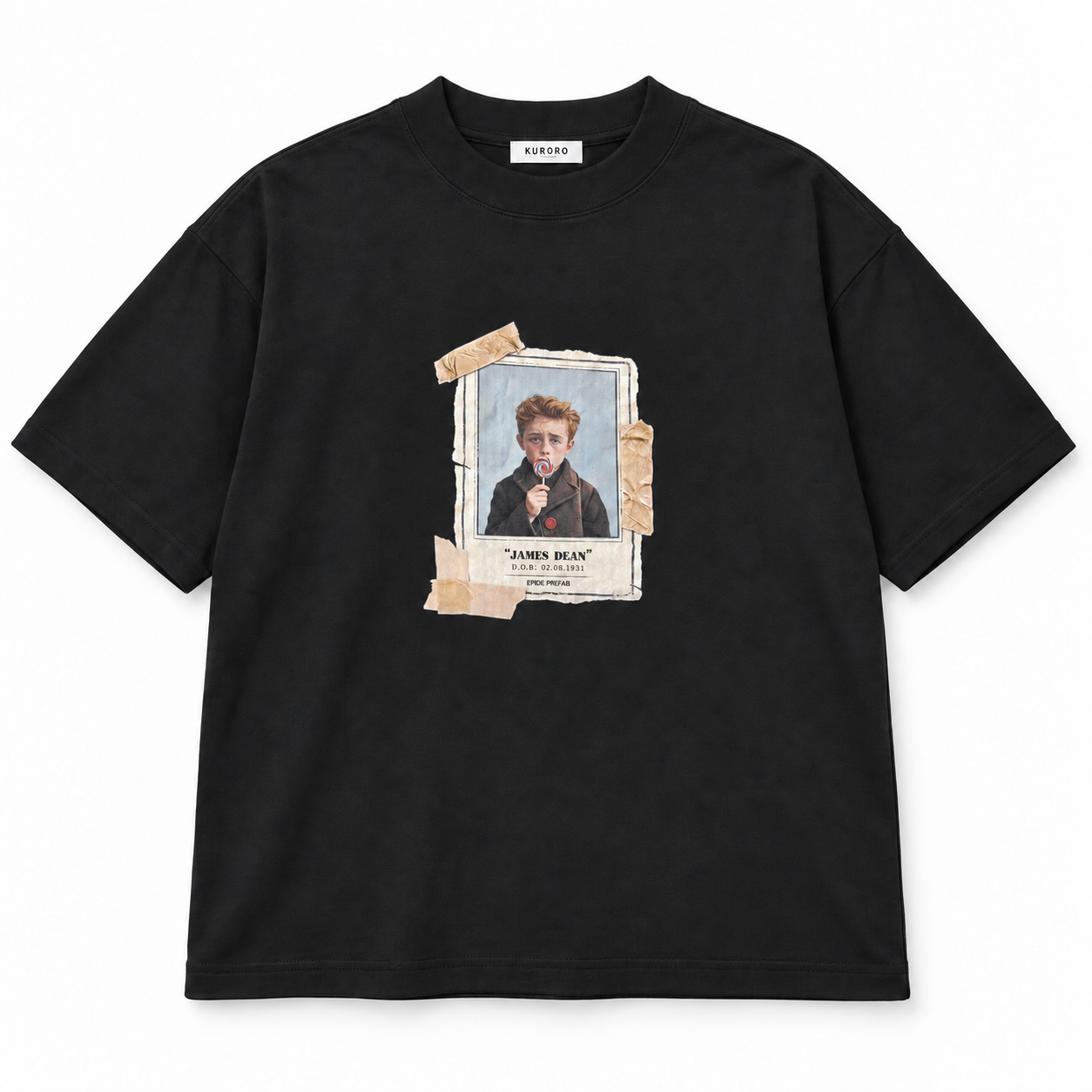     キャンディポートレートTシャツ　ブラック サイズ: S