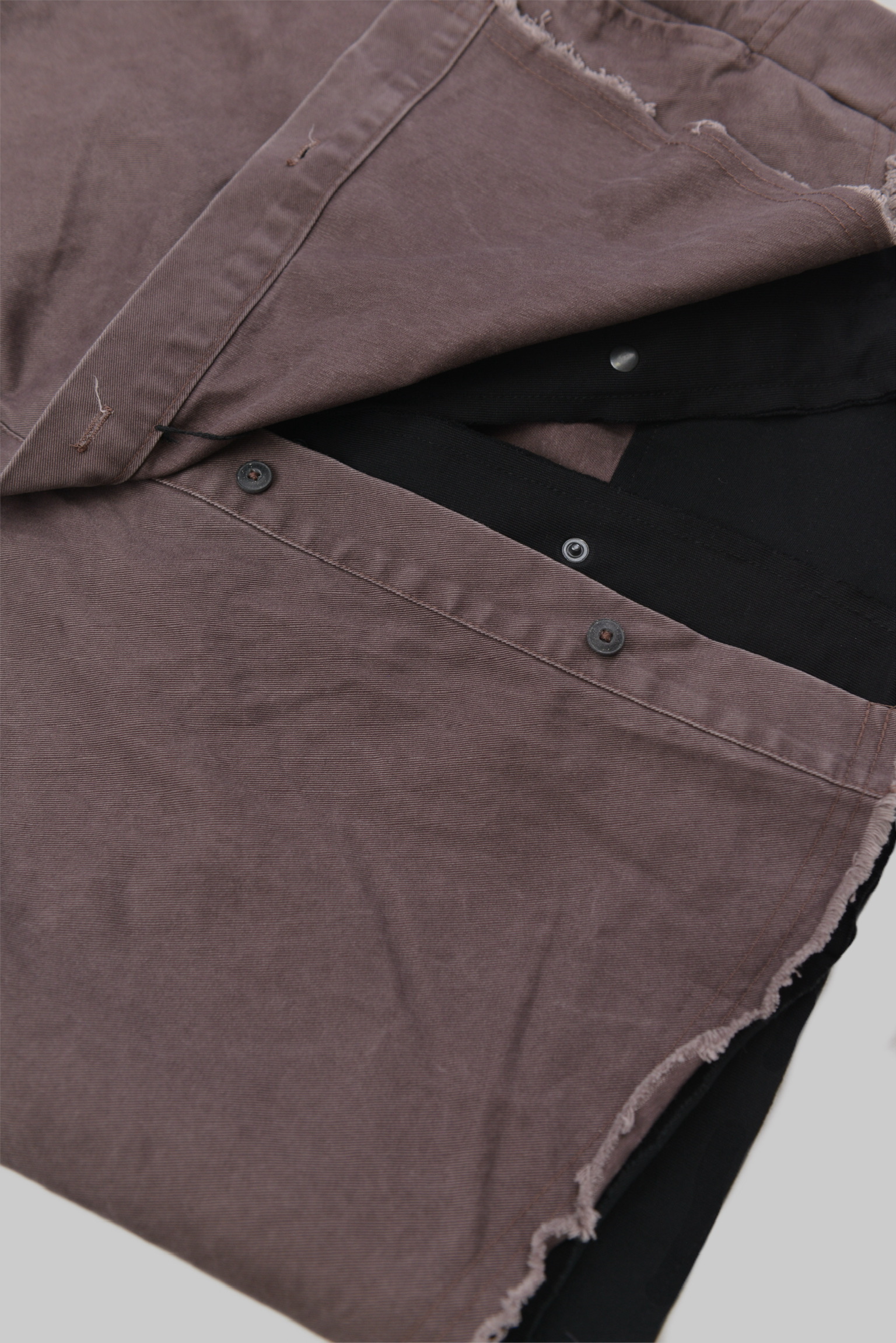 KURORO フェードブラック レイヤードフーディーシャツ　ピンク サイズ: M