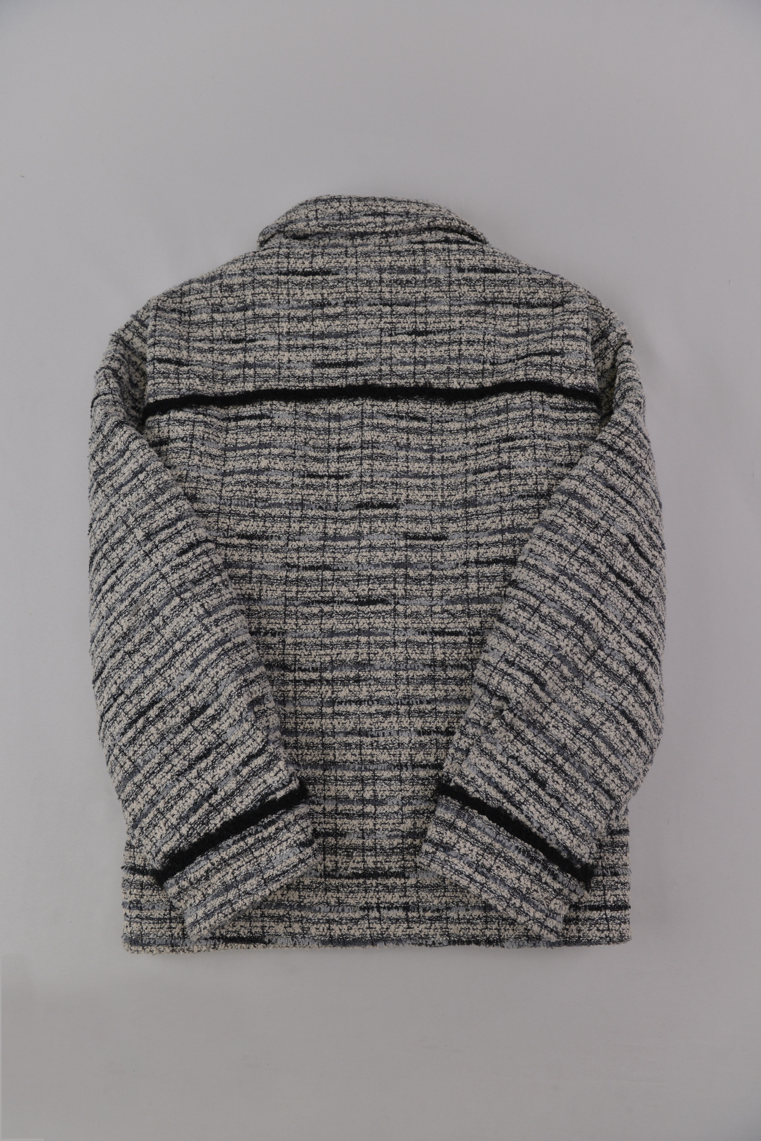 チェックツイードショートジャケット サイズ: XL