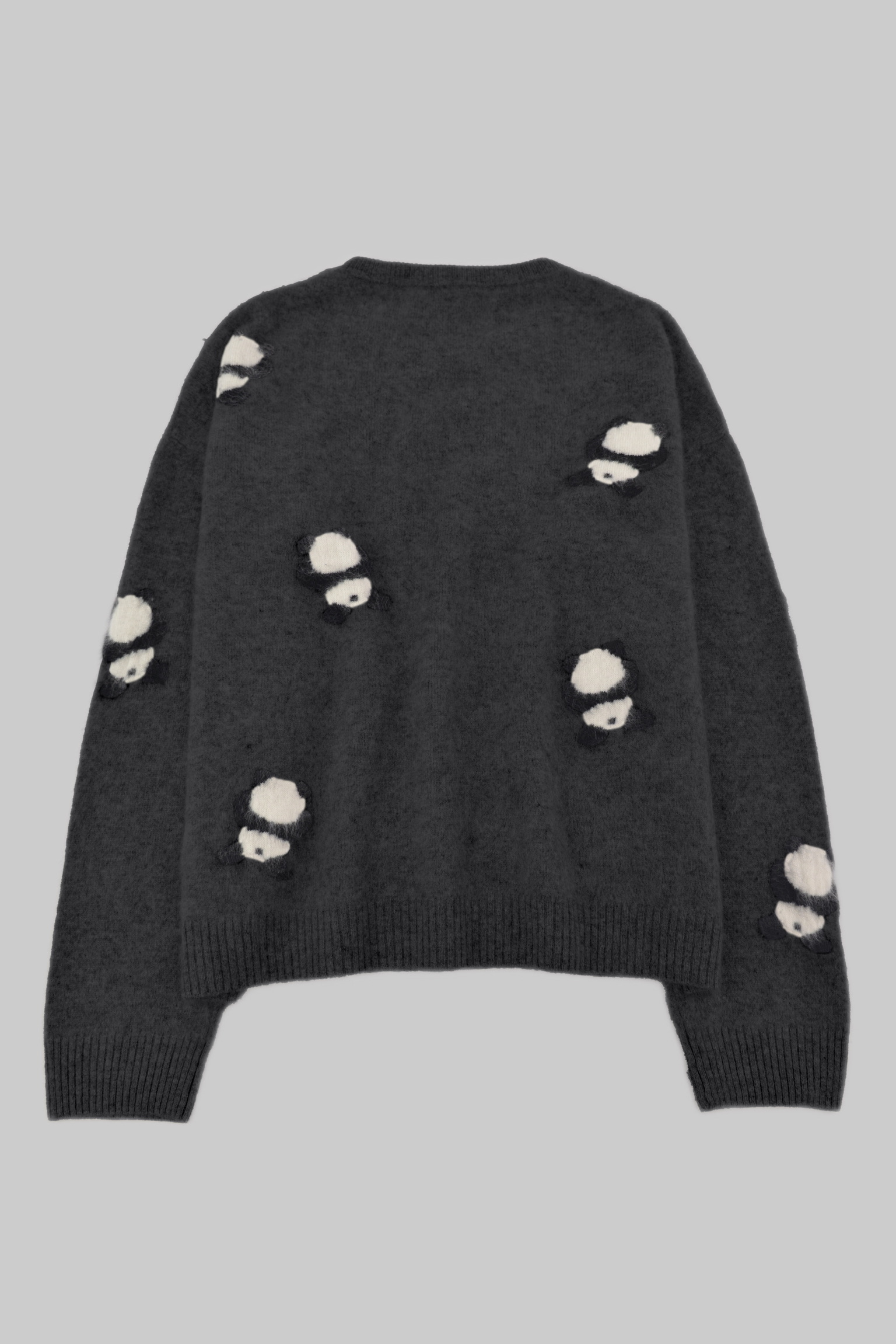 KURORO Fluffy Panda Knit Sweater / フラッフィーパンダニットセーター　チャコールグレー