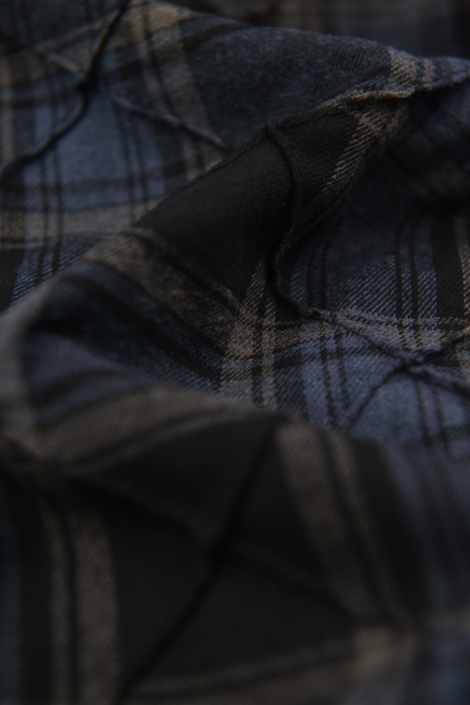 KURORO チェックキルティングフードダウンシャツジャケット / KURORO Quilted Check Hooded Down Shirt Jacket サイズ: M