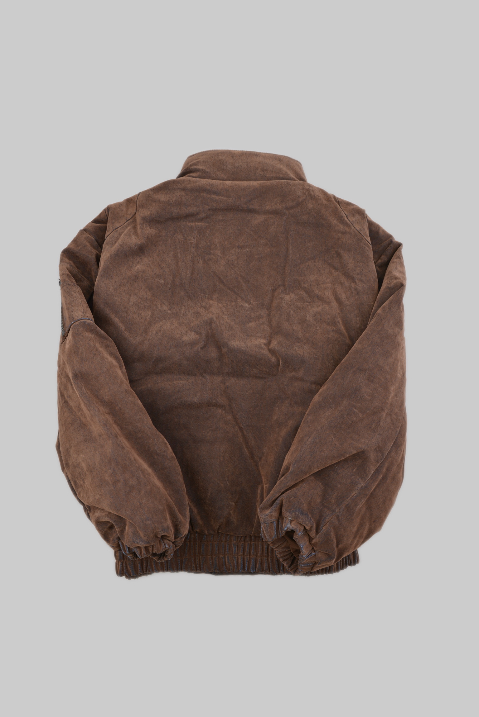 KURORO Vintage Wash Denim Flight Jacket / ヴィンテージウォッシュ デニムフライトジャケット　ウォッシュブラウン サイズ: M