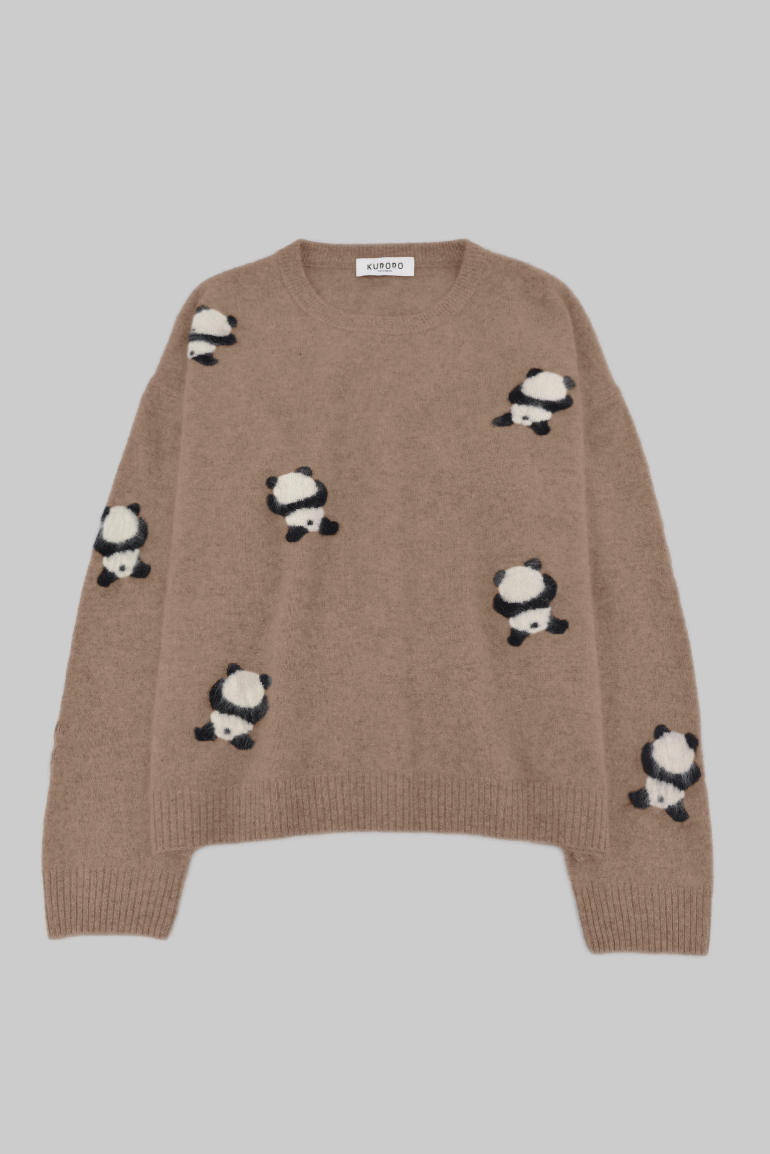 KURORO Fluffy Panda Knit Sweater / フラッフィーパンダニットセーター　モカブラウン