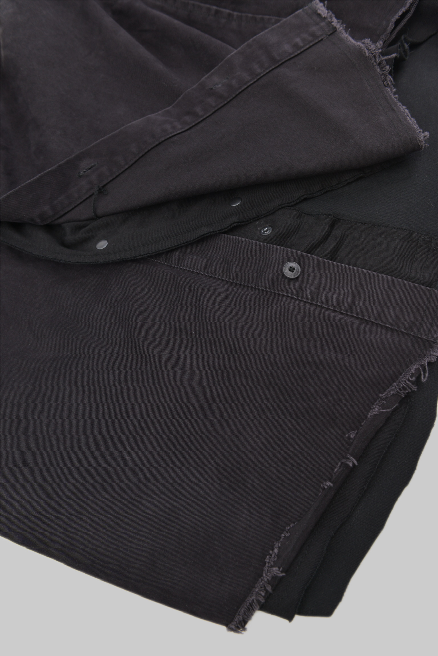 KURORO フェードブラック レイヤードフーディーシャツ サイズ: M