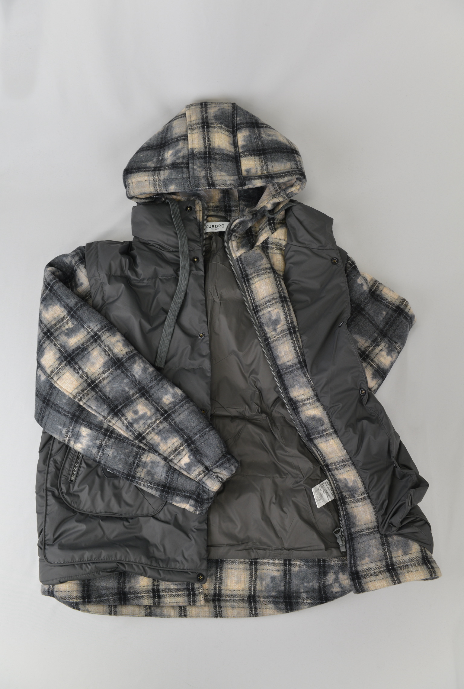 KURORO チェックフュージョンパフジャケット サイズ: L