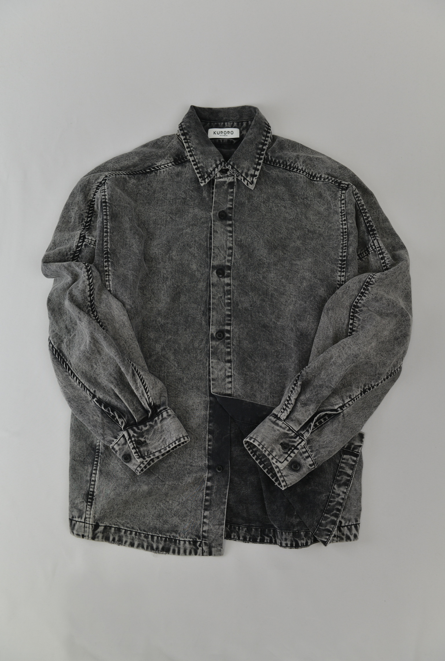 ウォッシュドデニムシャツ