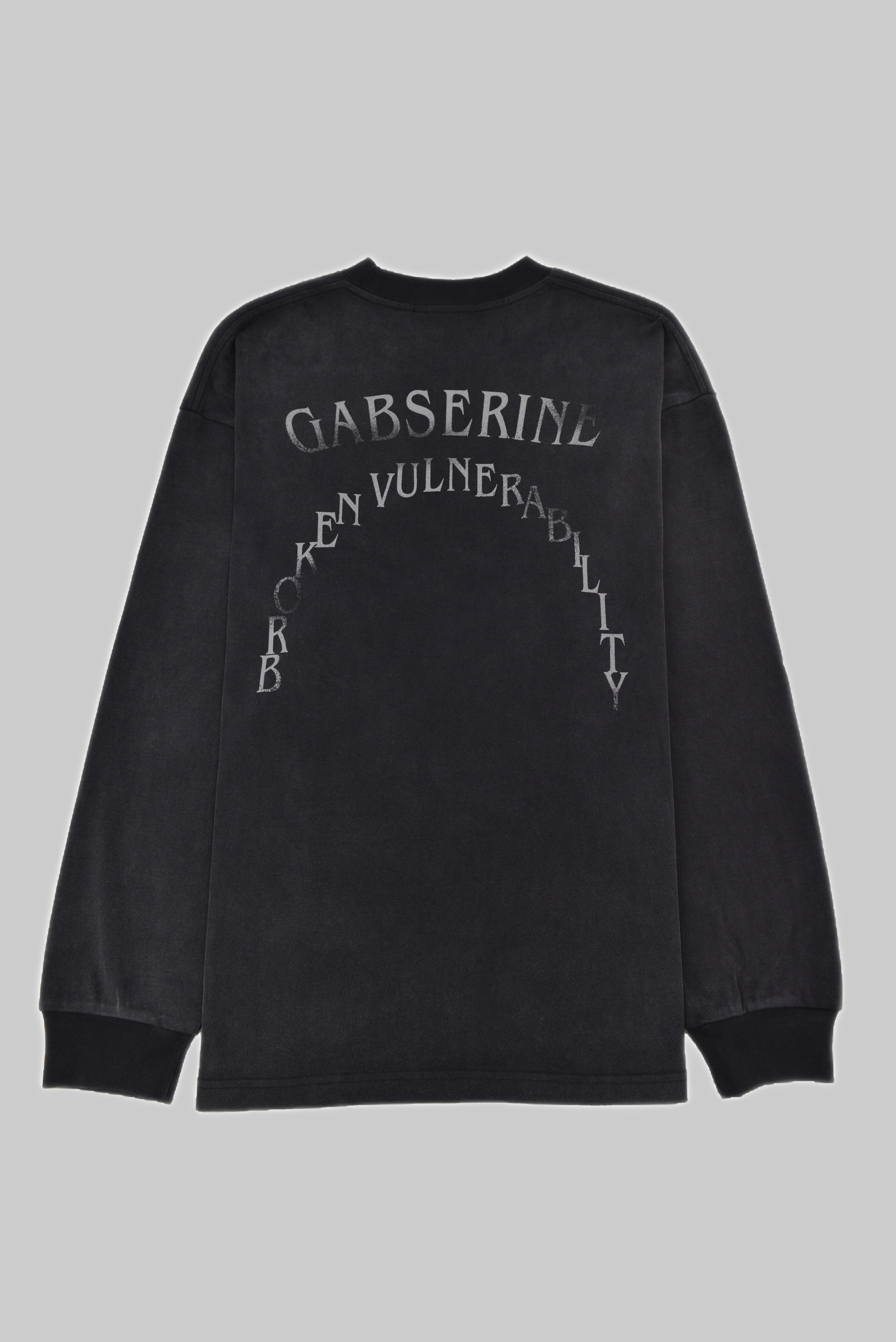 ブラックウォッシュ ロゴプリント ロングスリーブTシャツ サイズ: S