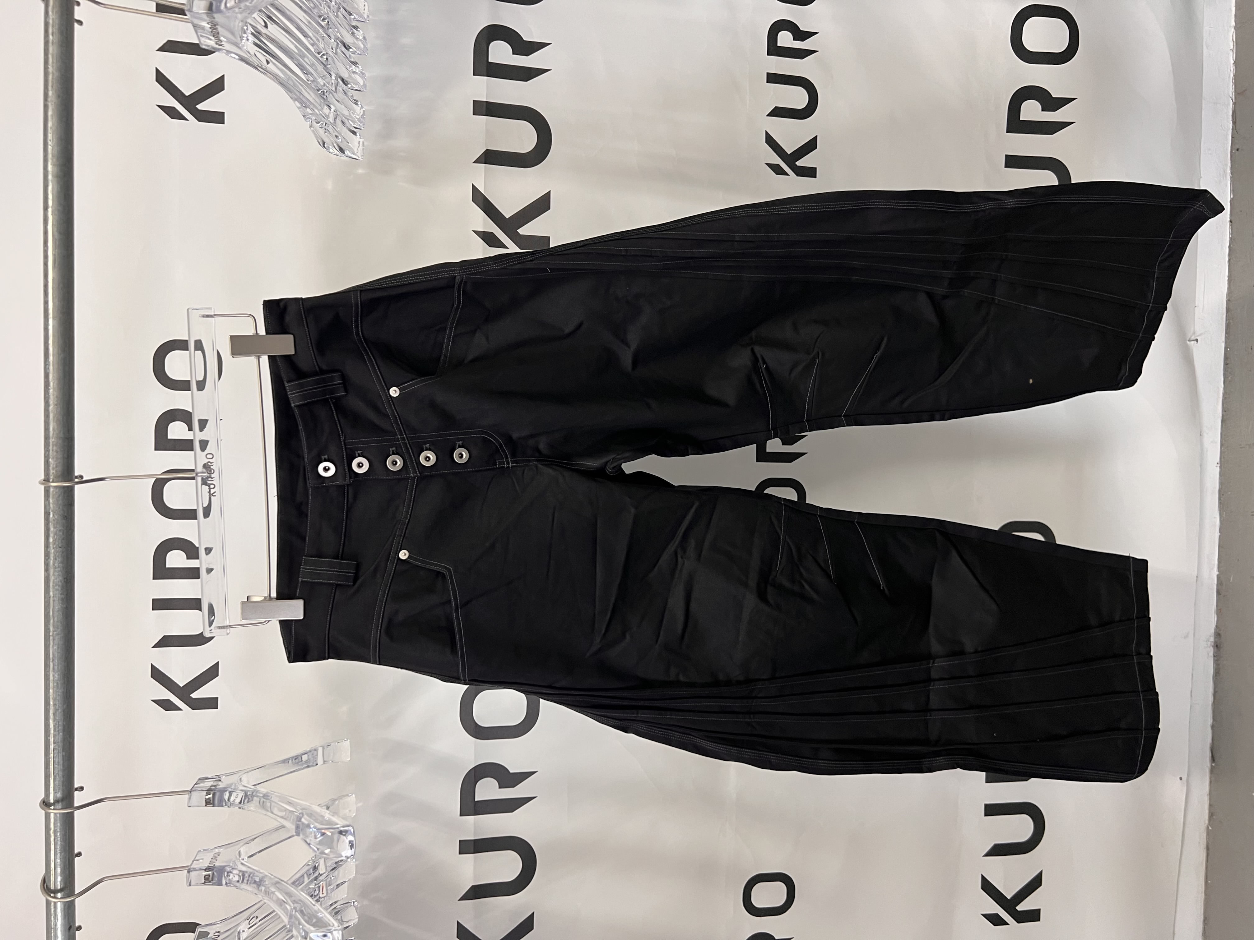 サイドプリーツワイドパンツ　ブラック サイズ: S