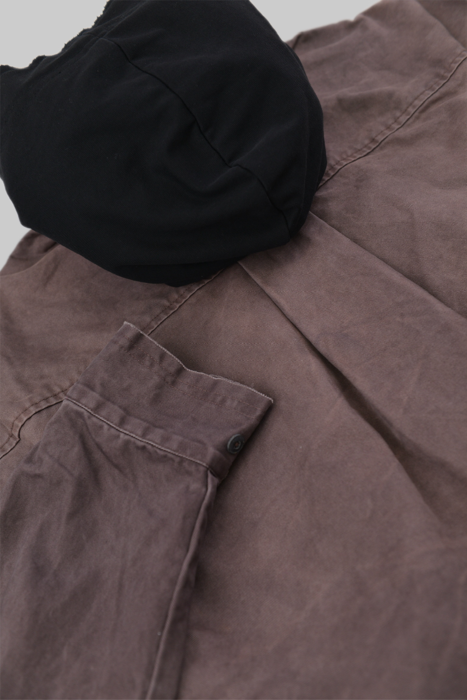 KURORO フェードブラック レイヤードフーディーシャツ　ピンク サイズ: M