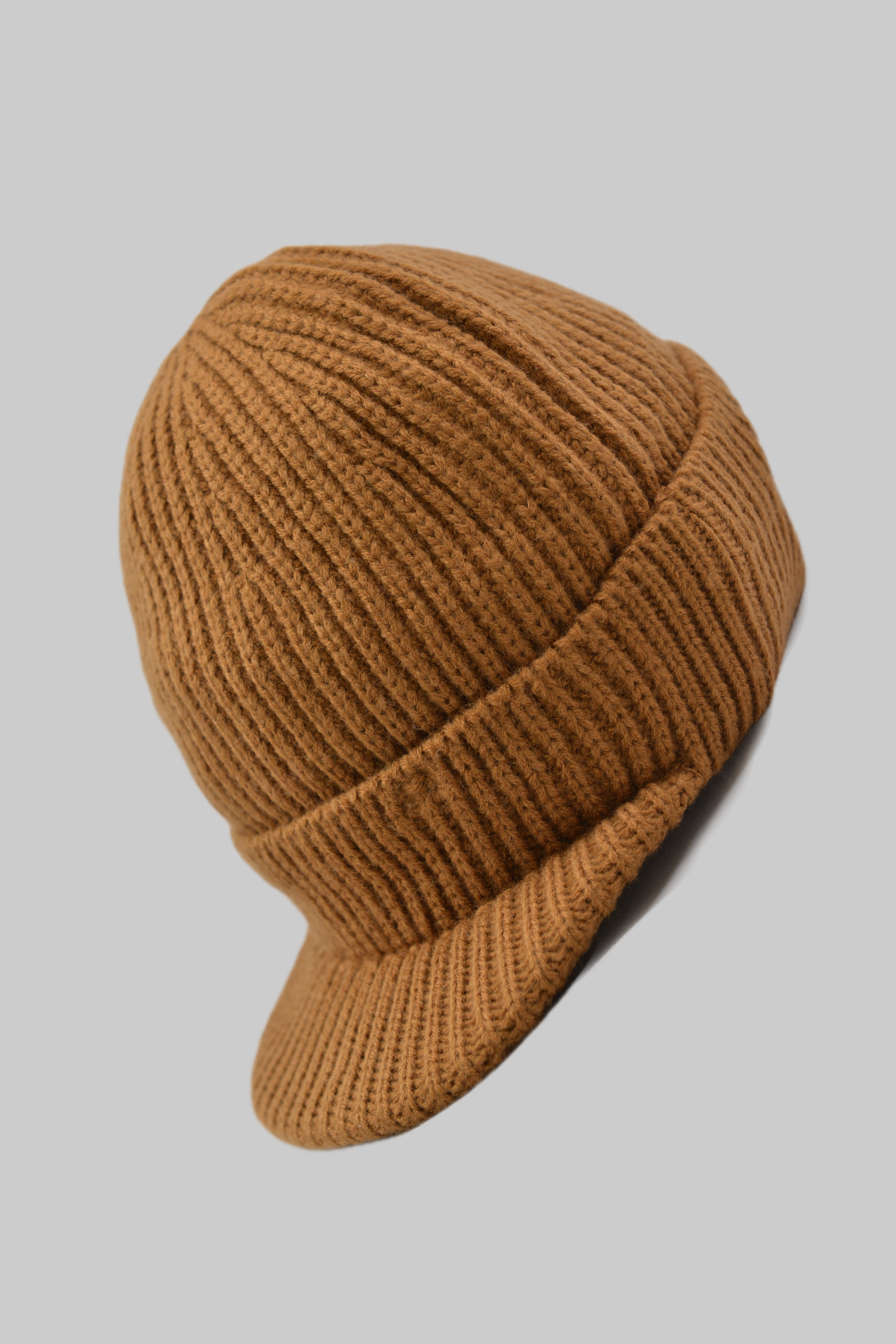 GOGGLE RIB KNIT CAP（ゴーグルリブニットキャップ）　Camel Brown