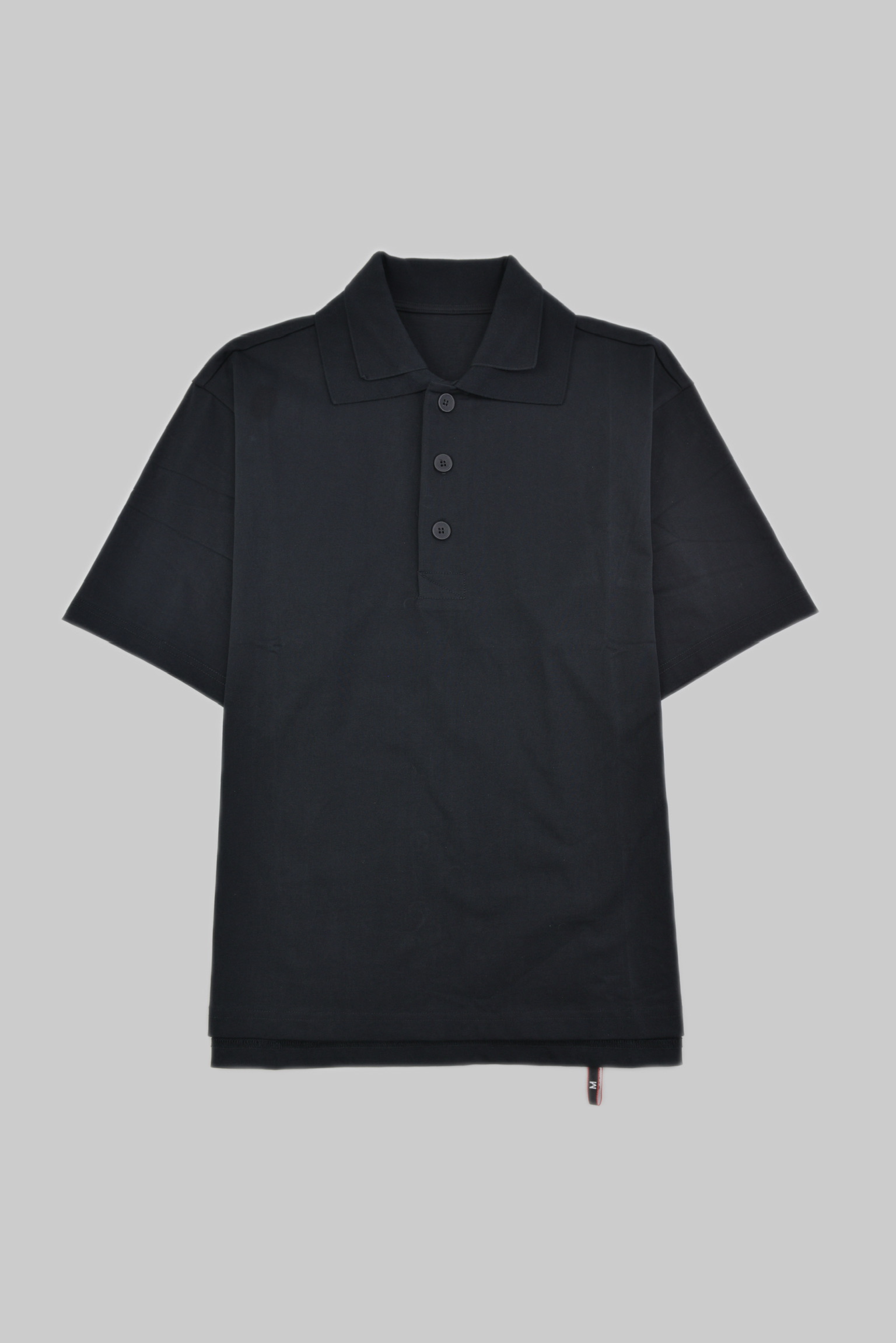 ミニマルルーズ ポロシャツ　ジェットブラック サイズ: M