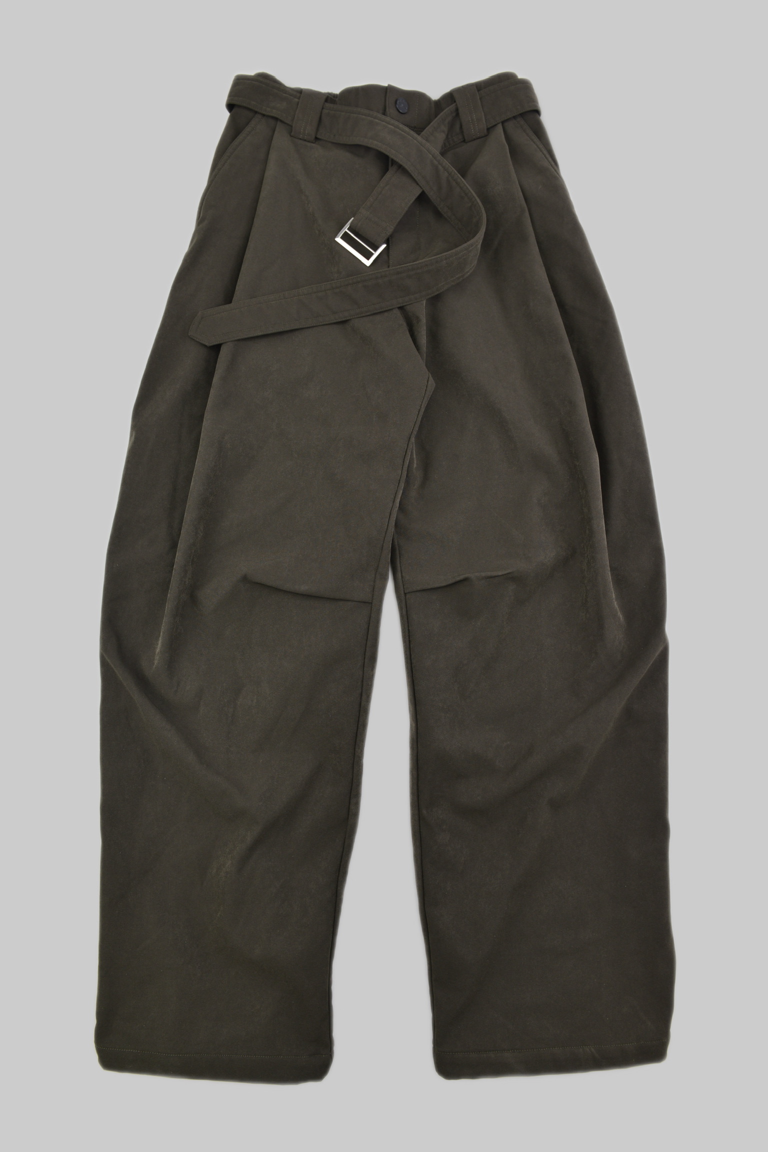 KURORO ボンディング フリース ワイドテックパンツ ダークオリーブ