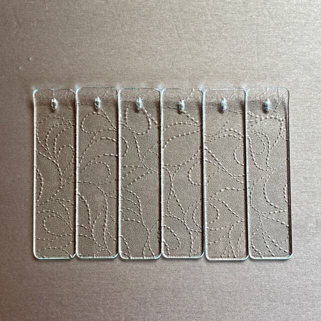 昭和ガラスお香立て スリムスクエア 柄: スリムスクエア スイートピー